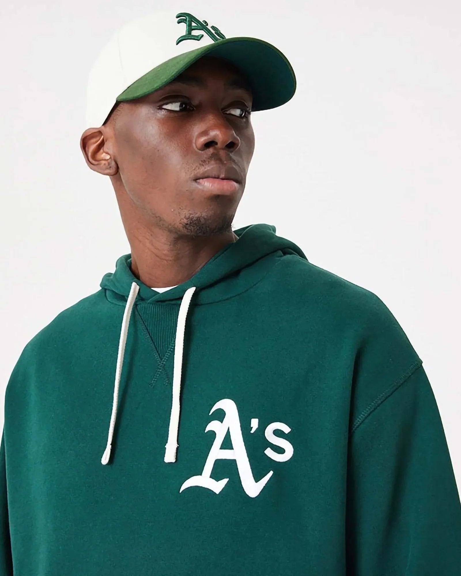 New Era Mlb Oakland Athletics Heritage Oversize Hoodie Dark Green