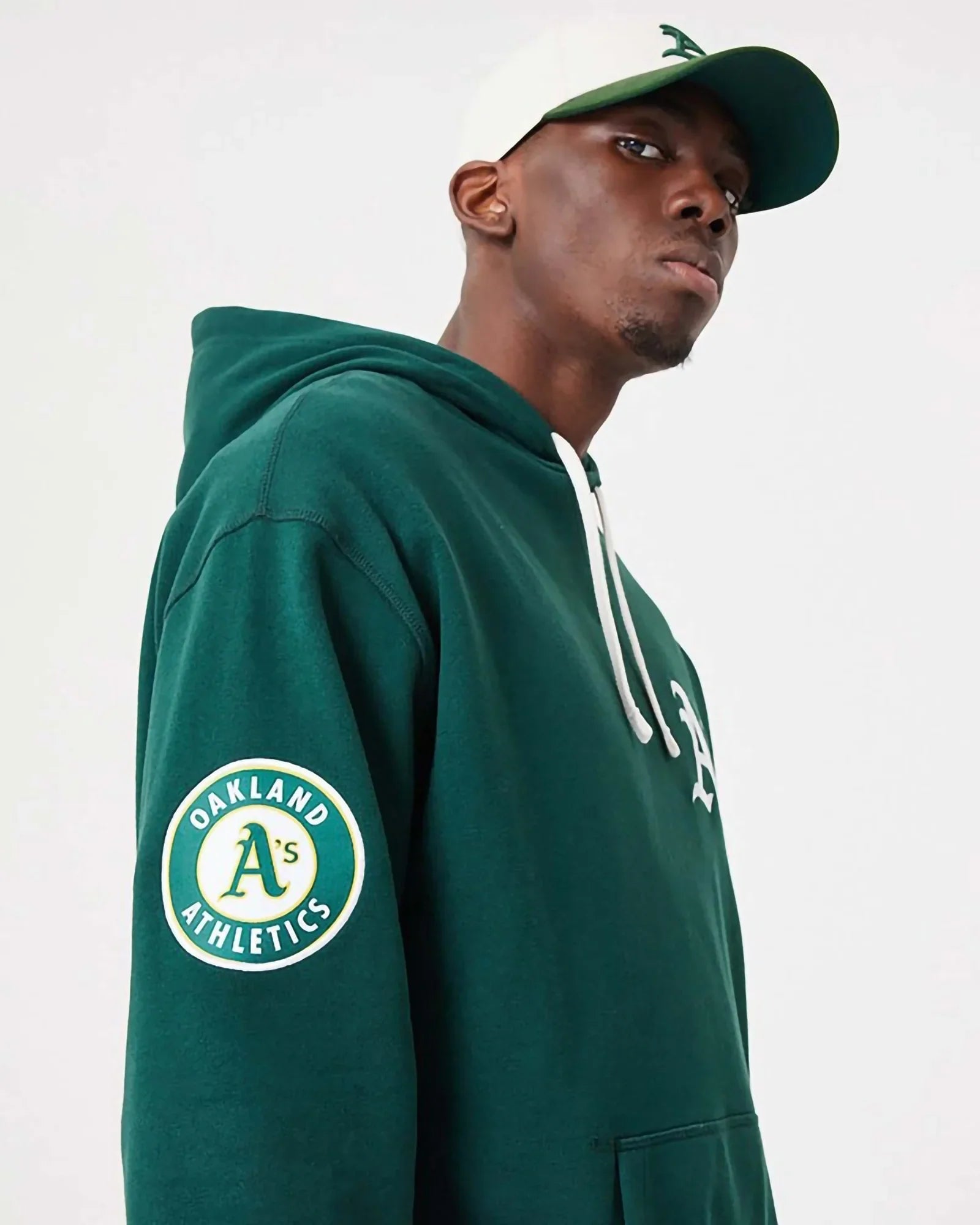 New Era Mlb Oakland Athletics Heritage Oversize Hoodie Dark Green