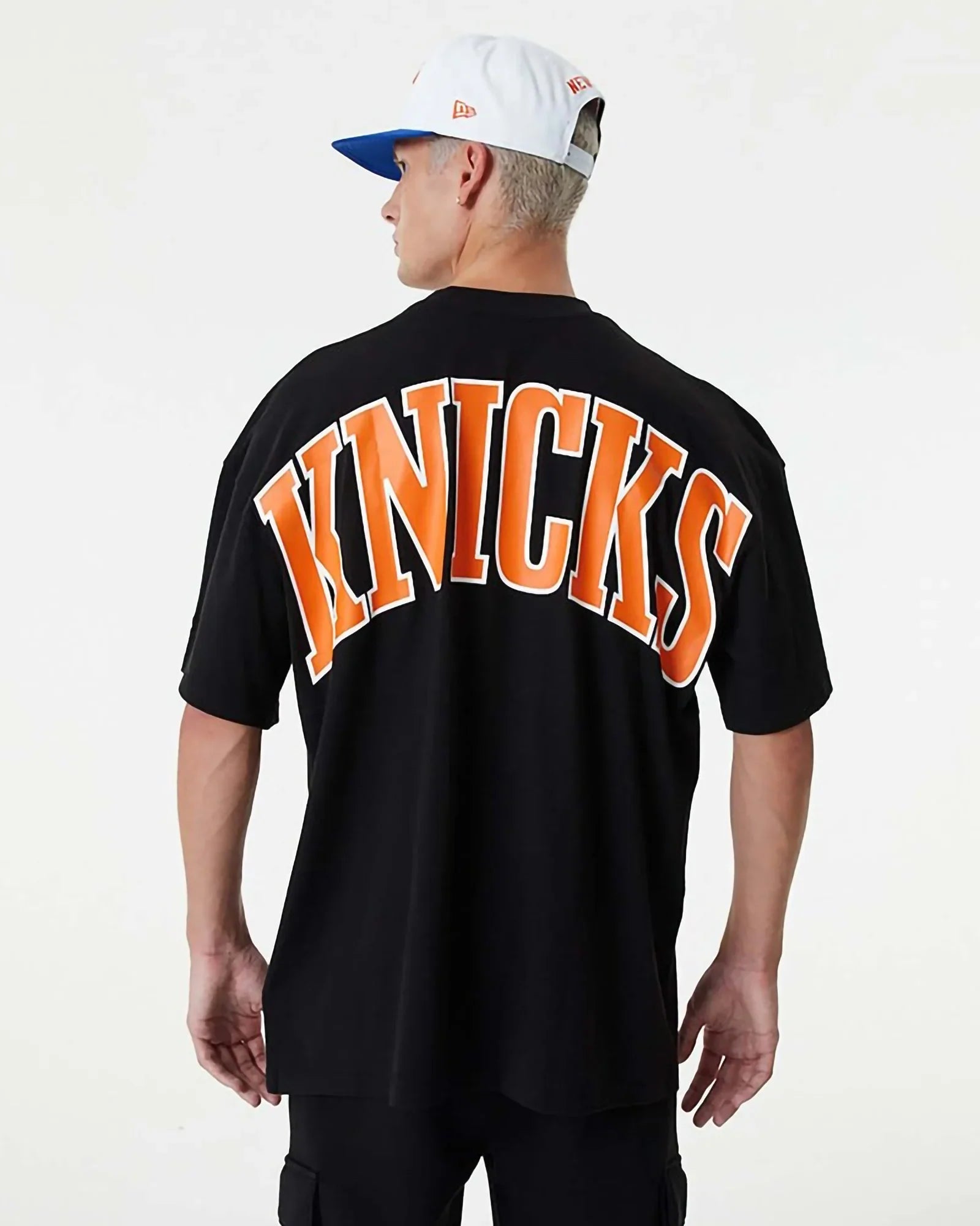 New Era Nba New York Knicks Infill Logo Oversize Tee Black