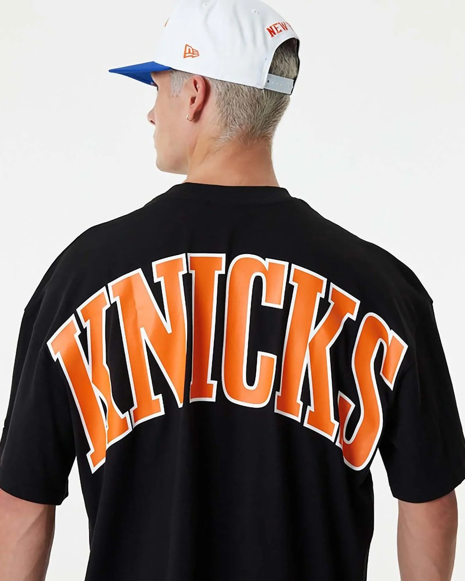 New Era Nba New York Knicks Infill Logo Oversize Tee Black