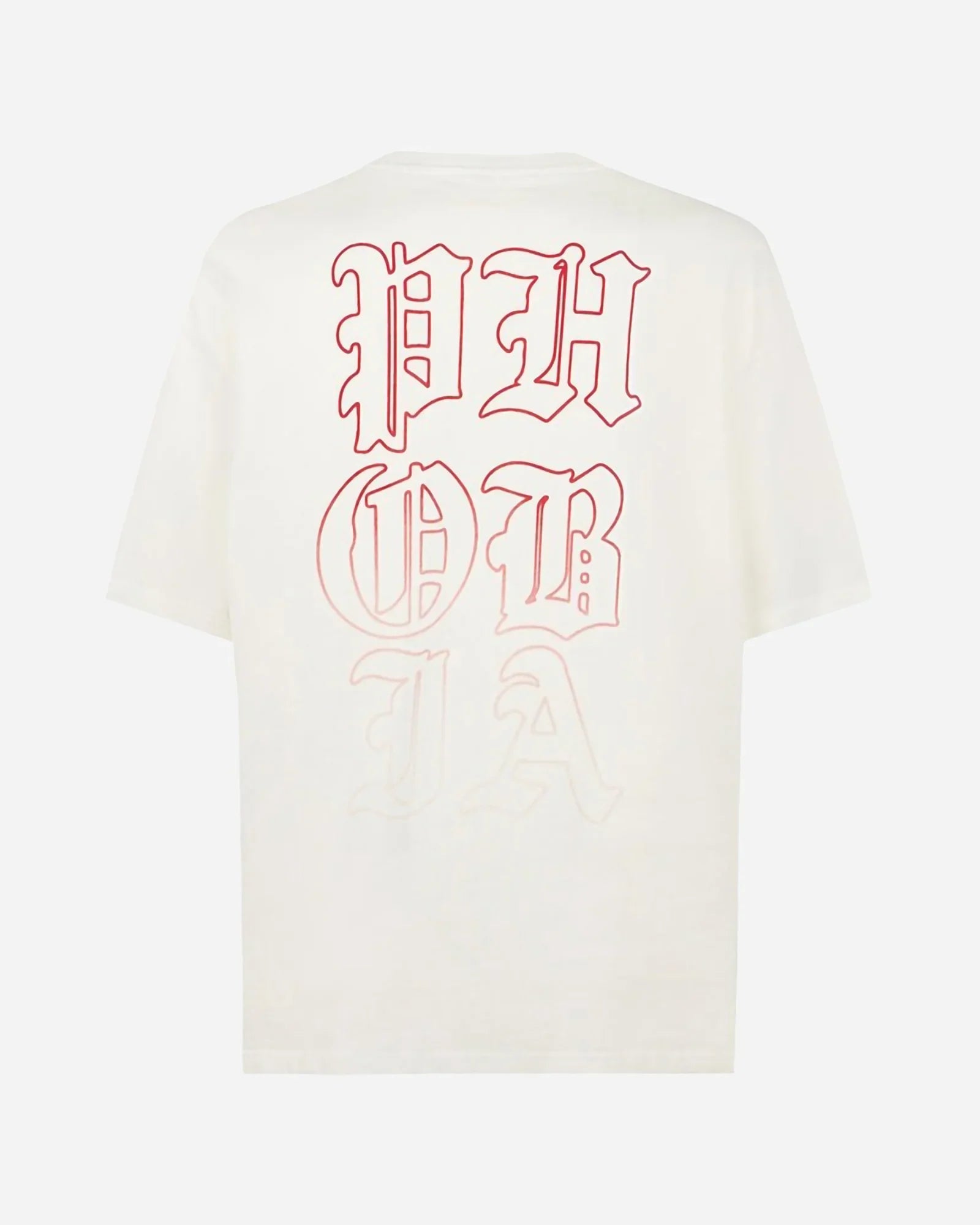 Phobia Red Mouth Print Off White Tee