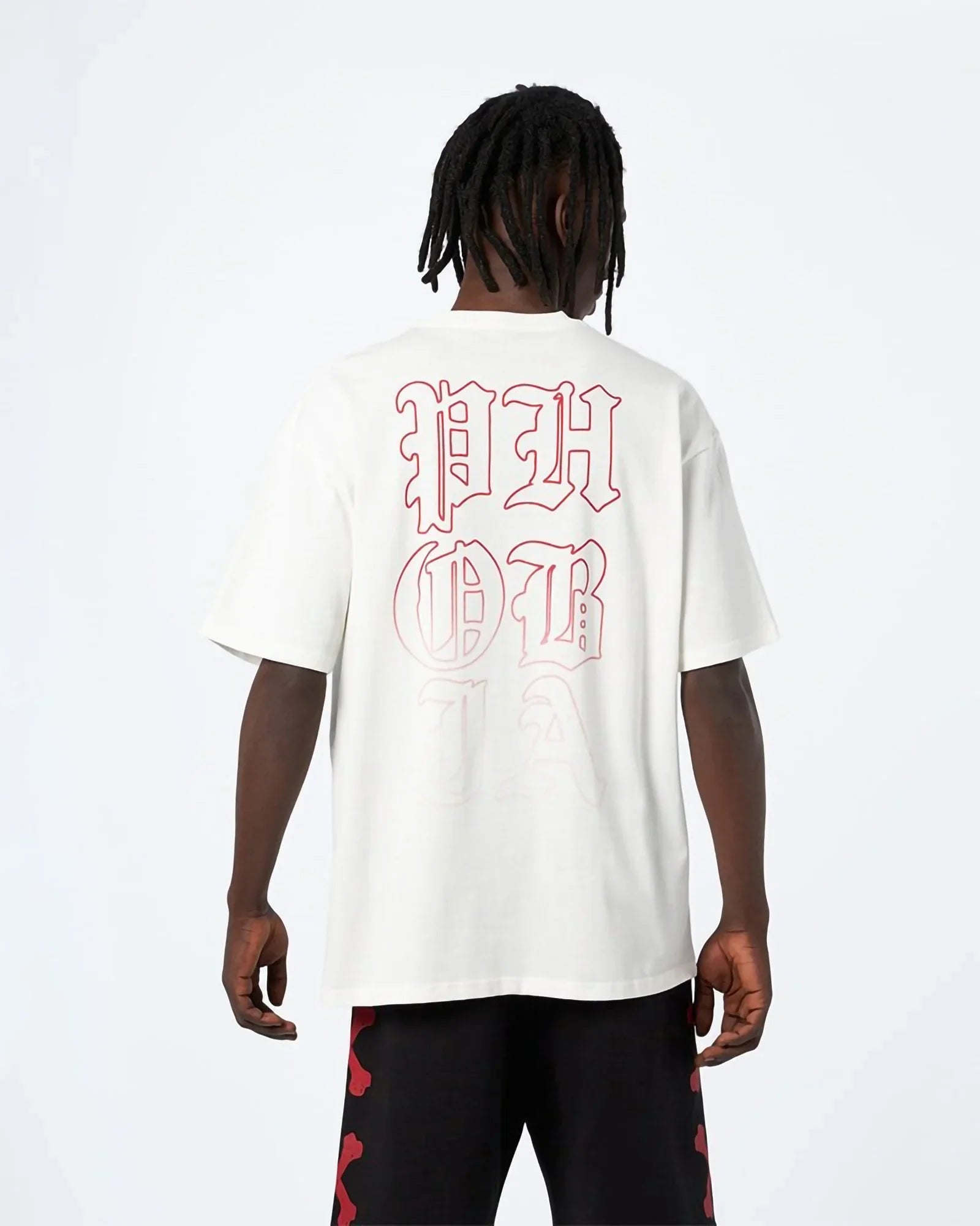 Phobia Red Mouth Print Off White Tee