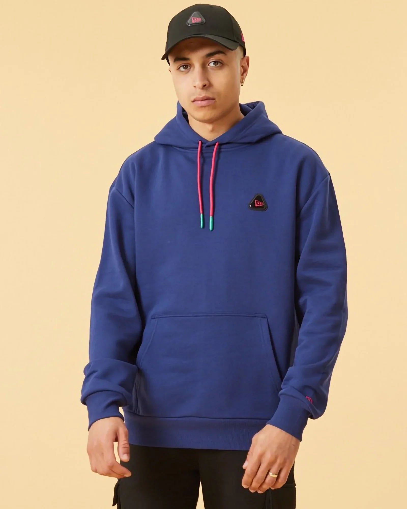 New Era Rubber Patch Oversize Hoodie Dark Blue