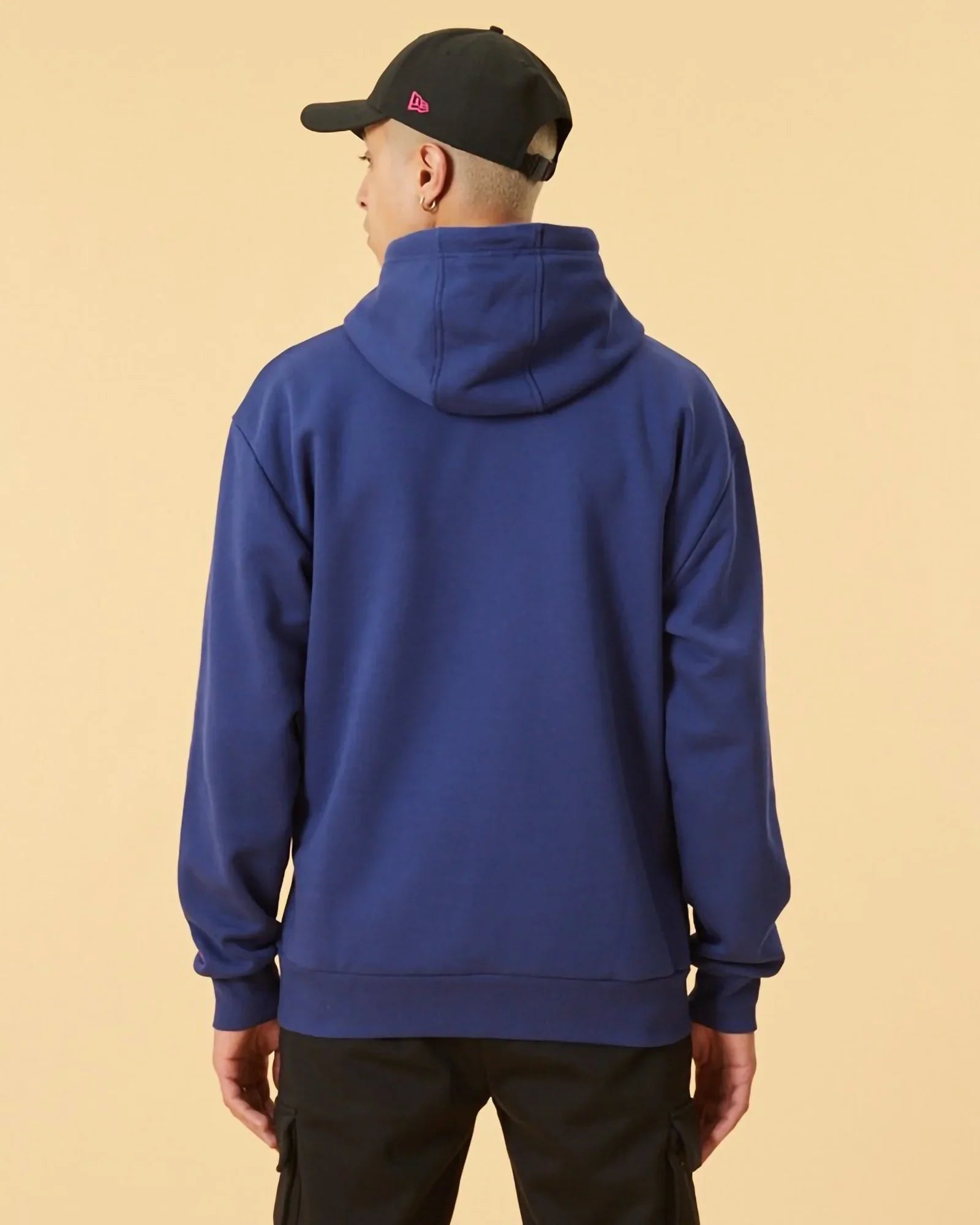 New Era Rubber Patch Oversize Hoodie Dark Blue