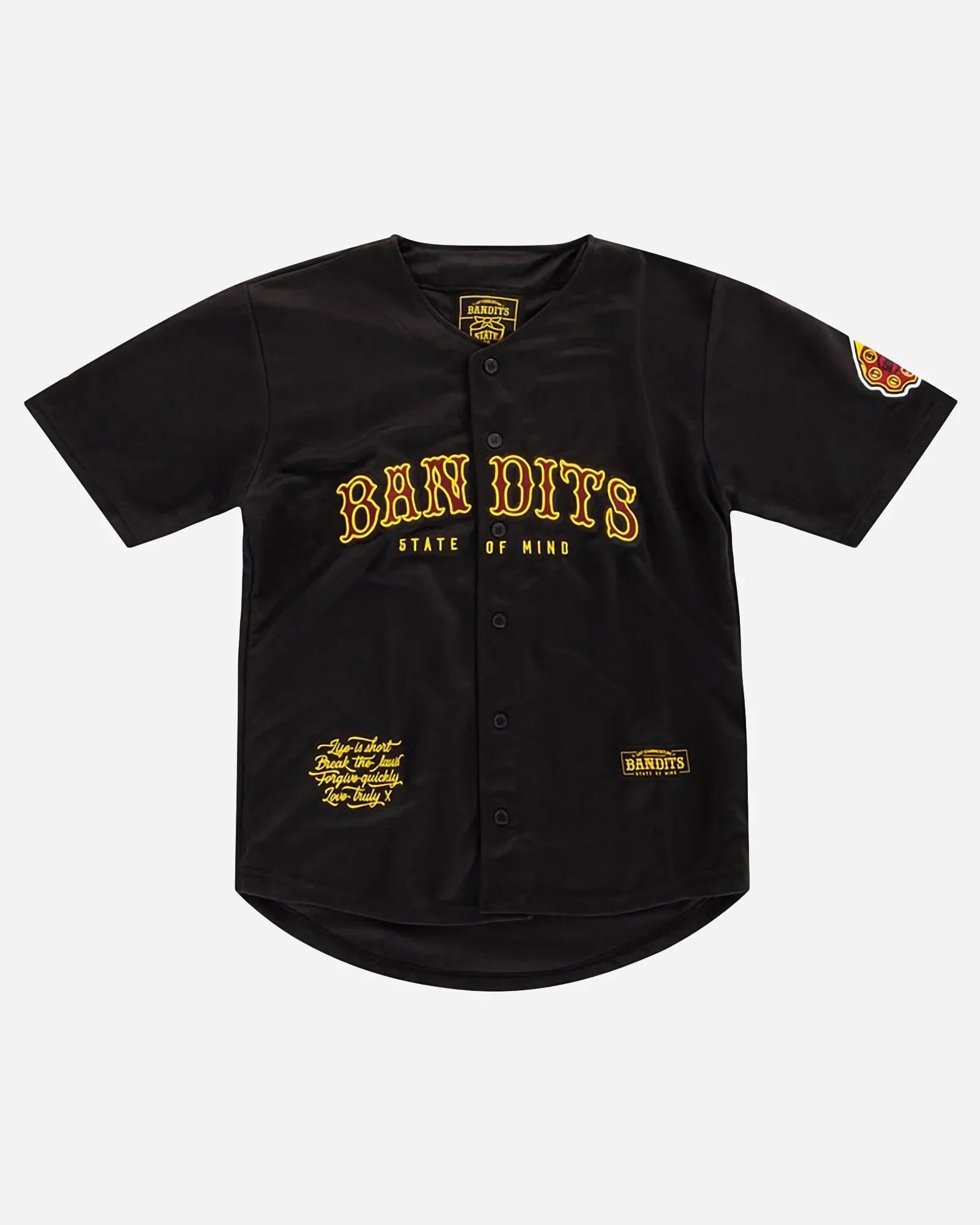 5tate Of Mind - Bandits Baseball Shirt Black