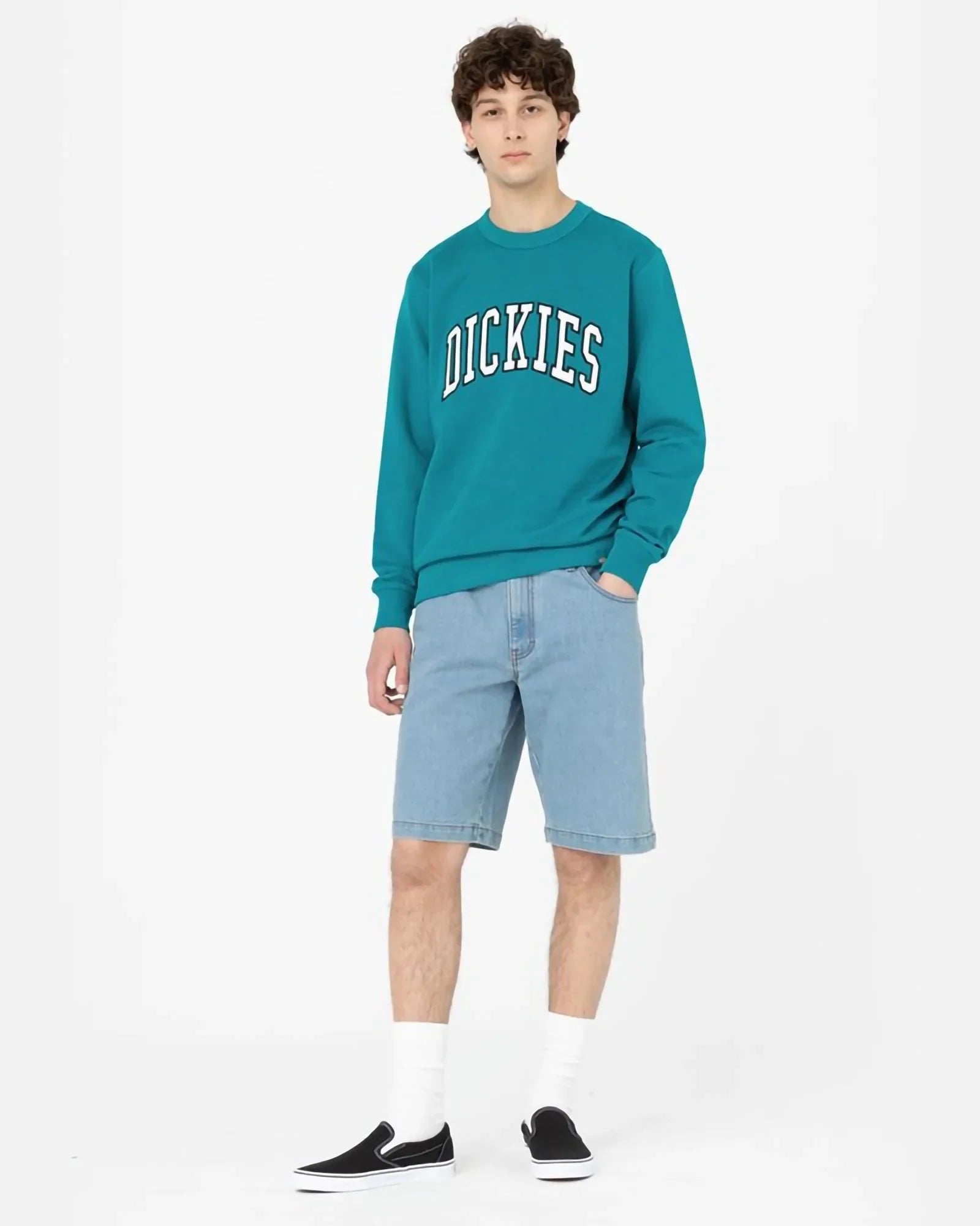 Dickies - Aitkin Chest Print Sweatshirt Deep Lake