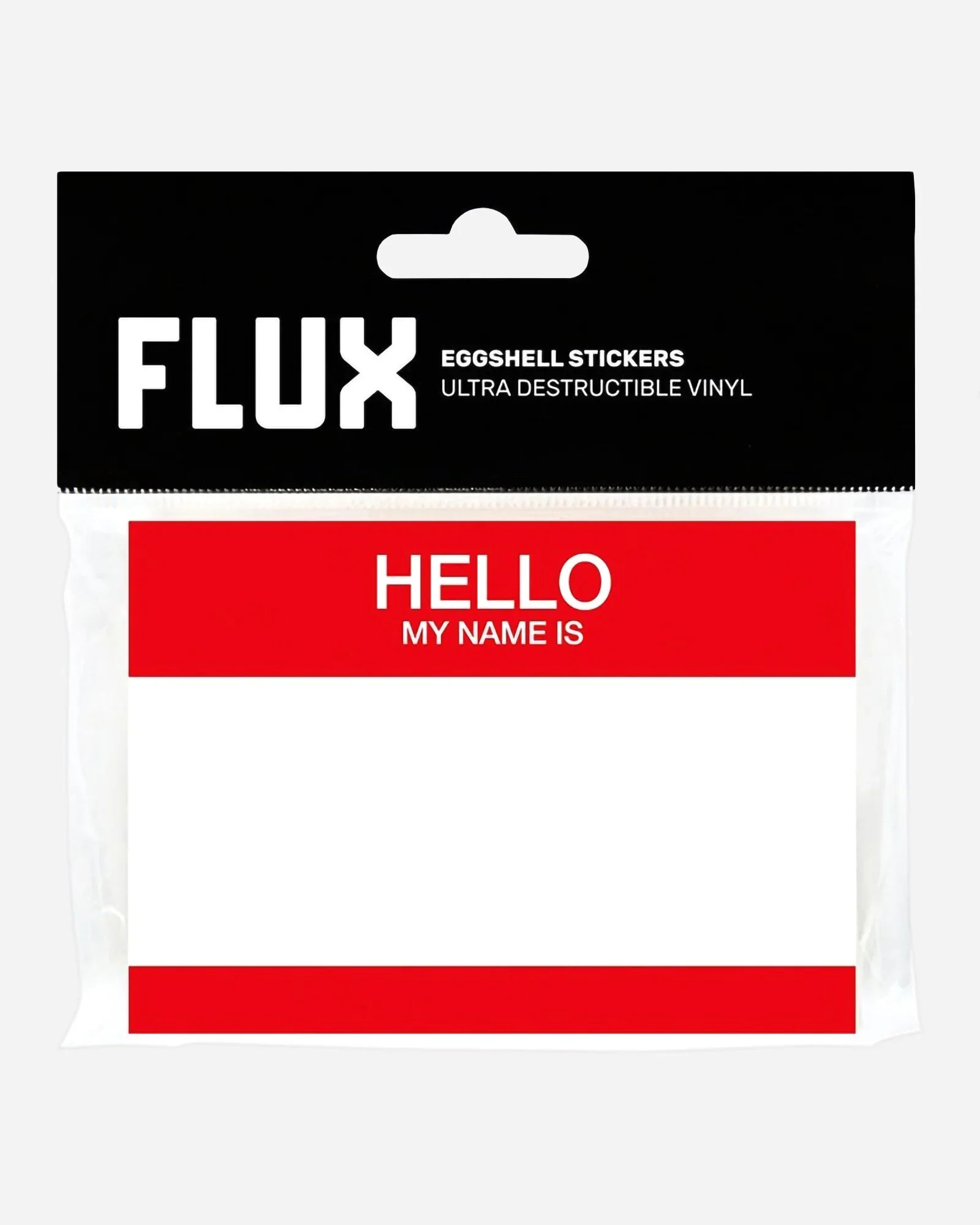 Flux Eggshell Sticker 50pz Hello My Name Is Red