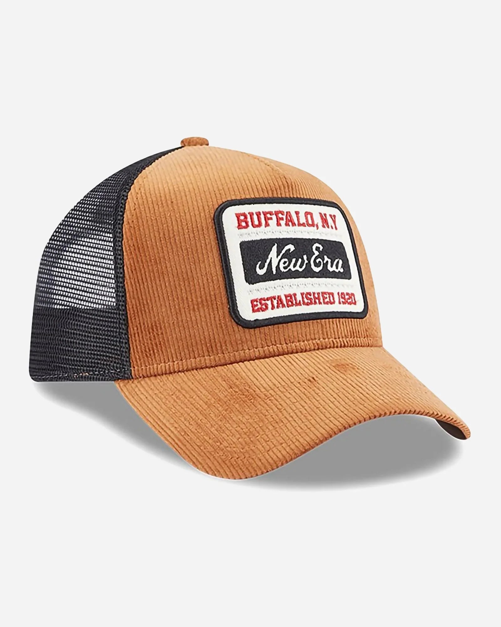 New Era Trucker Buffalo State Patch Cord Brown