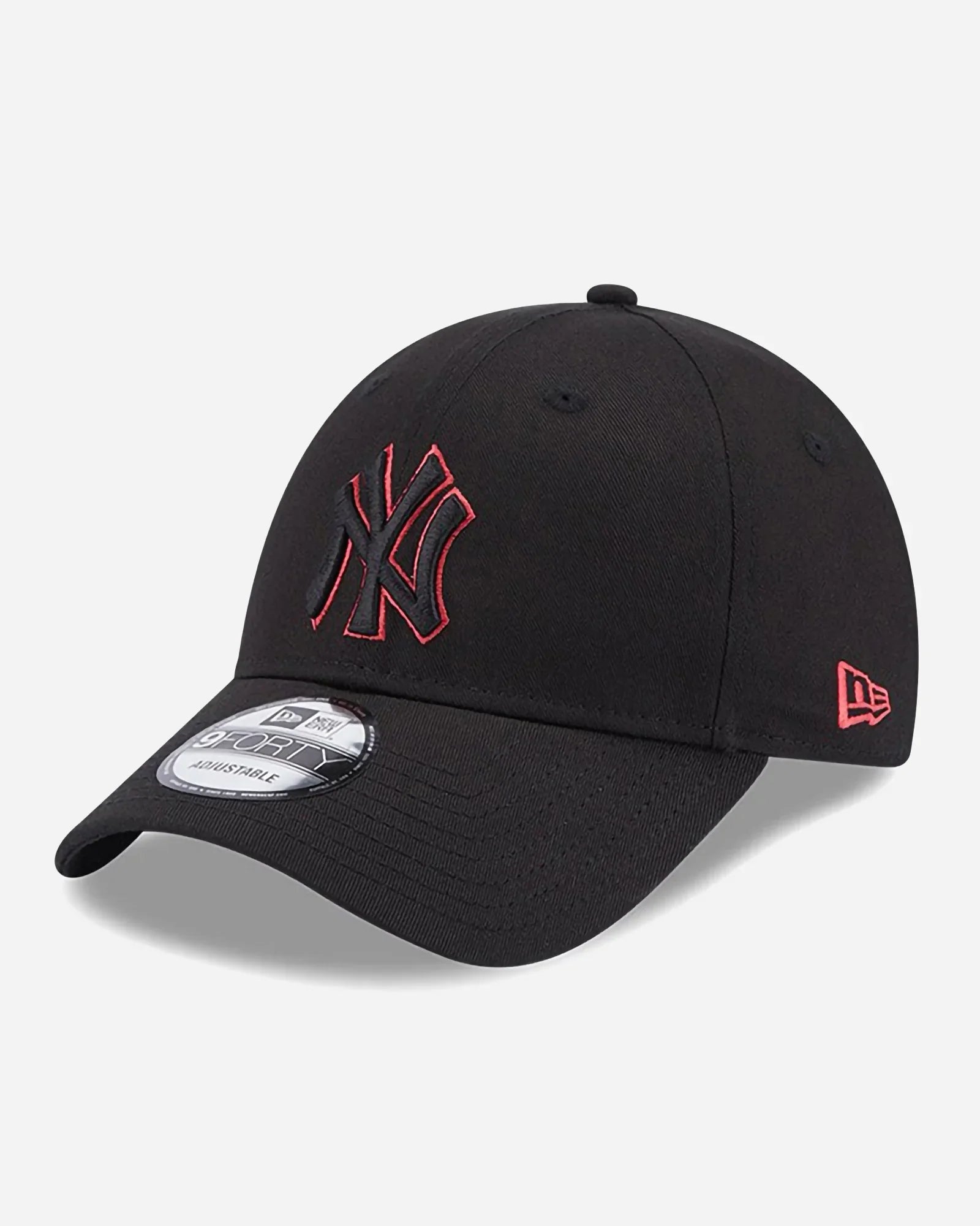 New Era 9forty New York Yankees Red Outline Black