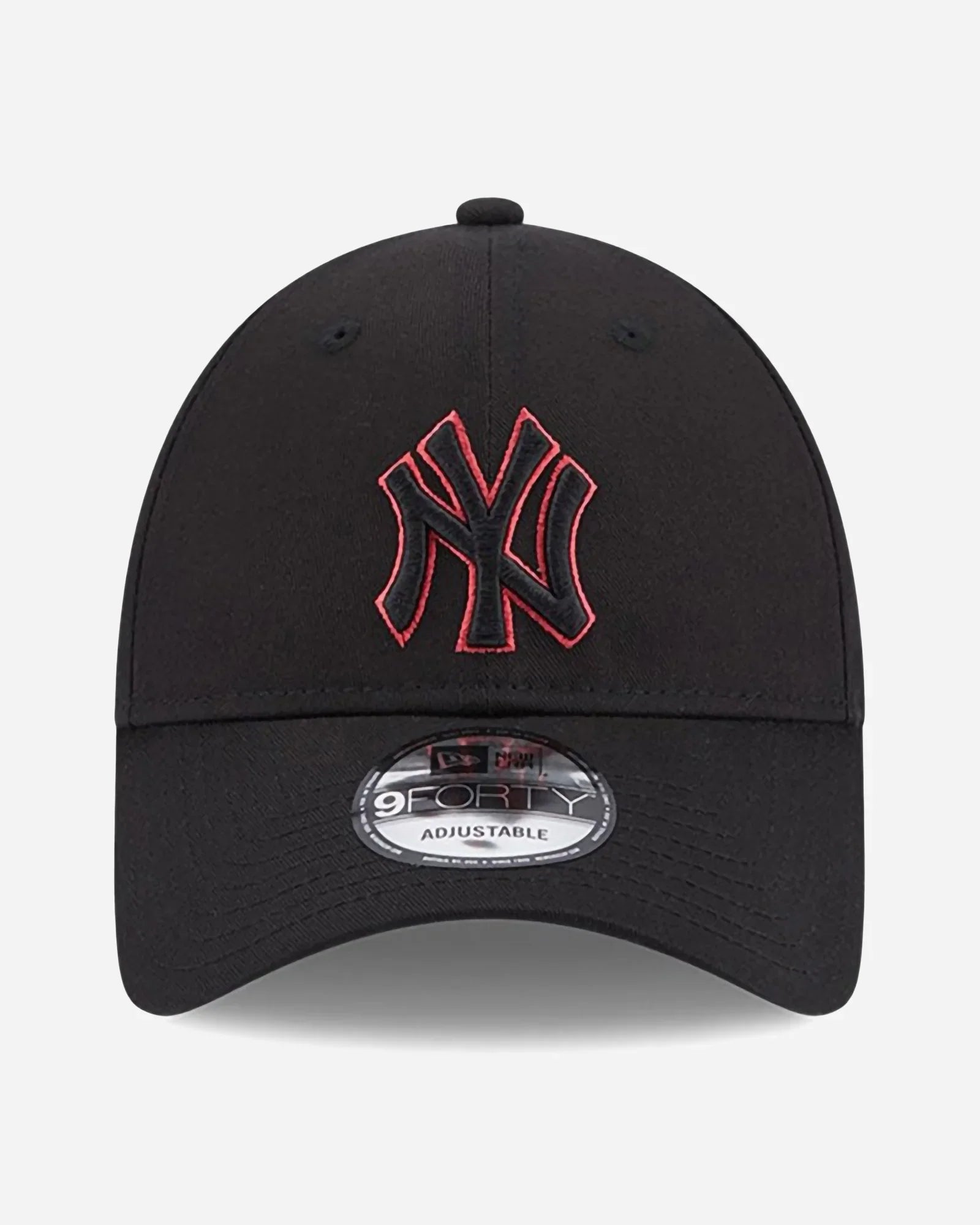 New Era 9forty New York Yankees Red Outline Black