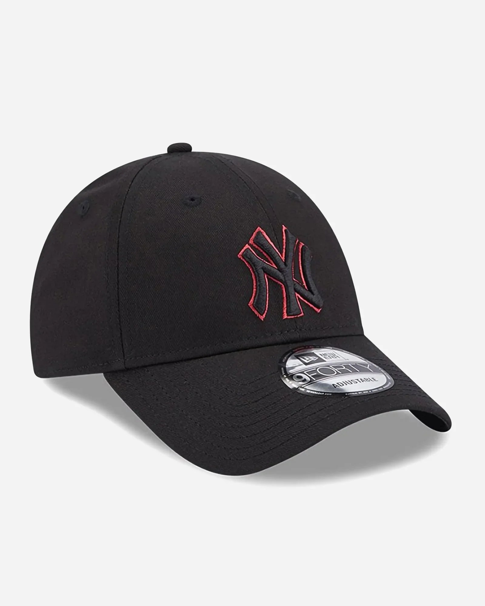 New Era 9forty New York Yankees Red Outline Black