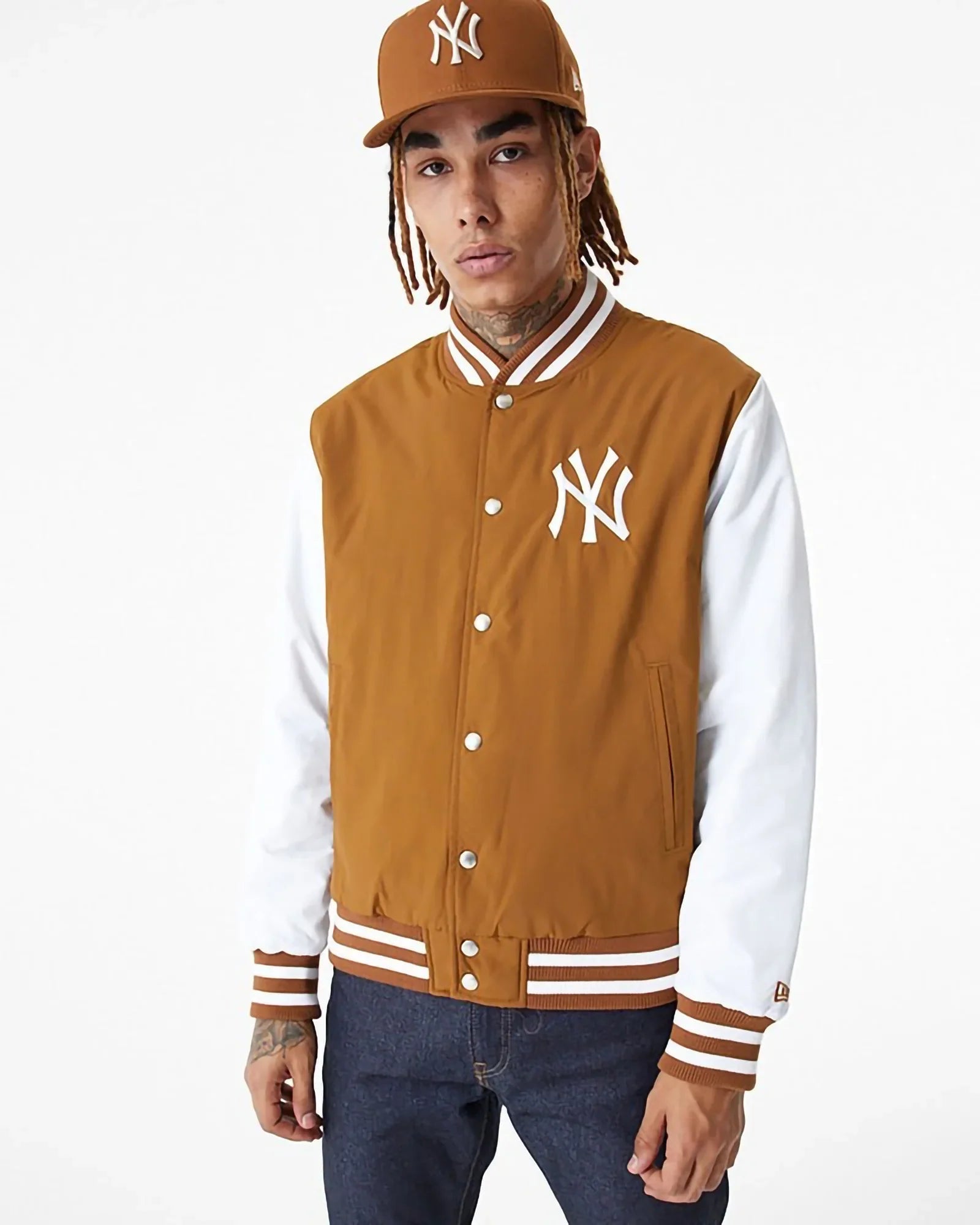 New Era Mlb New York Yankees Team Logo Bomber Brown