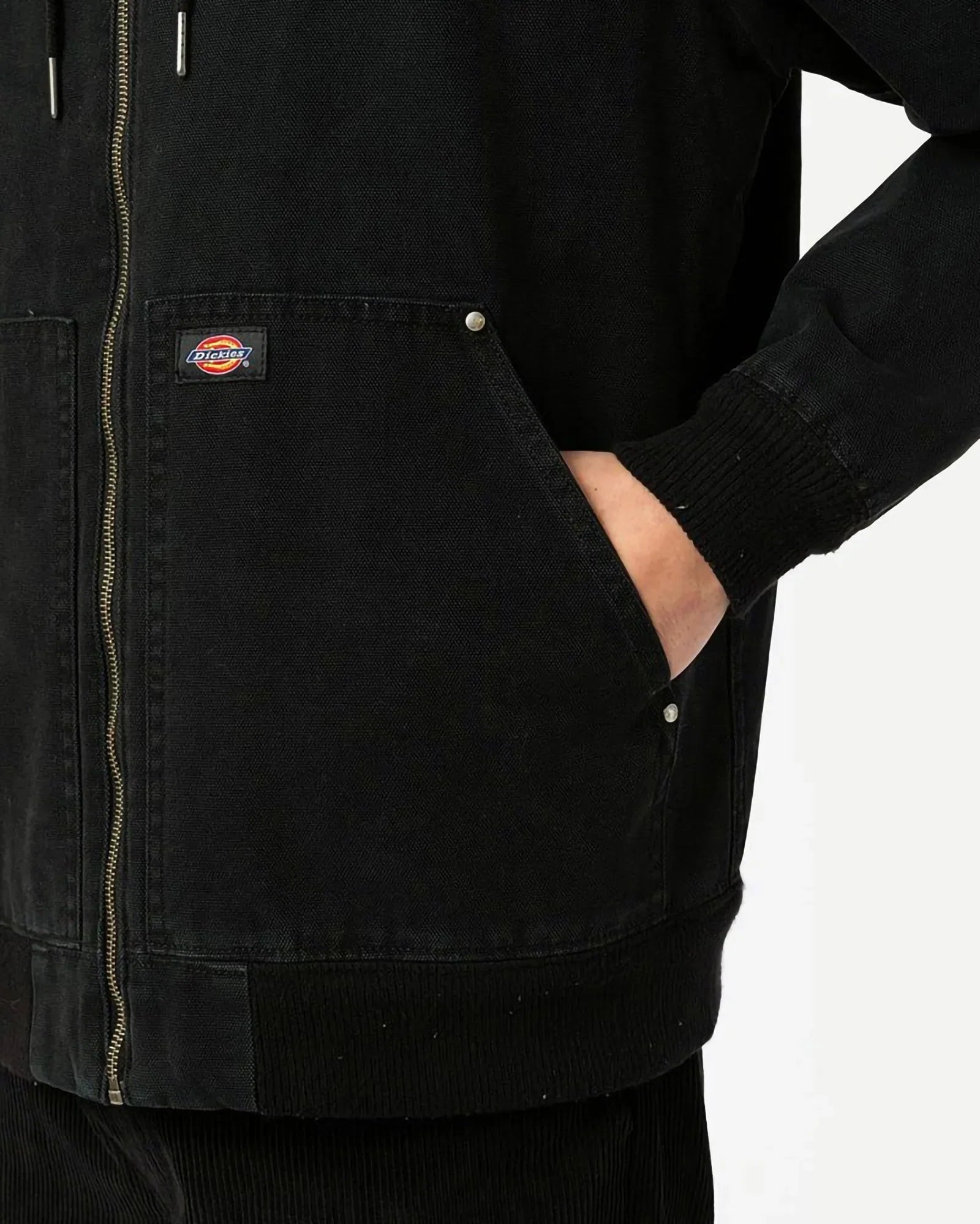 Dickies Duck Canvas Hooded Jacket Washed Black