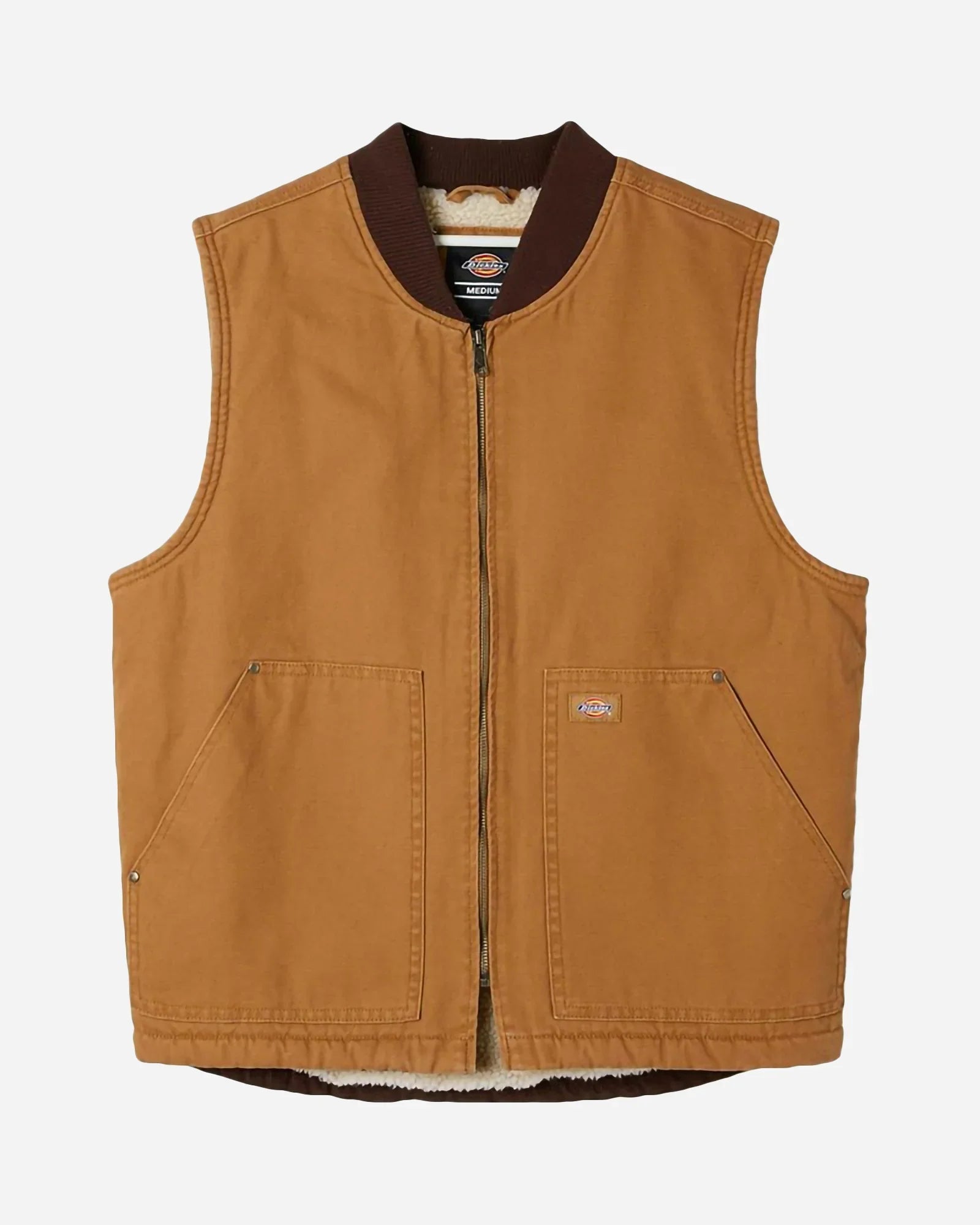 Dickies Duck Canvas Vest Stone Washed Brown