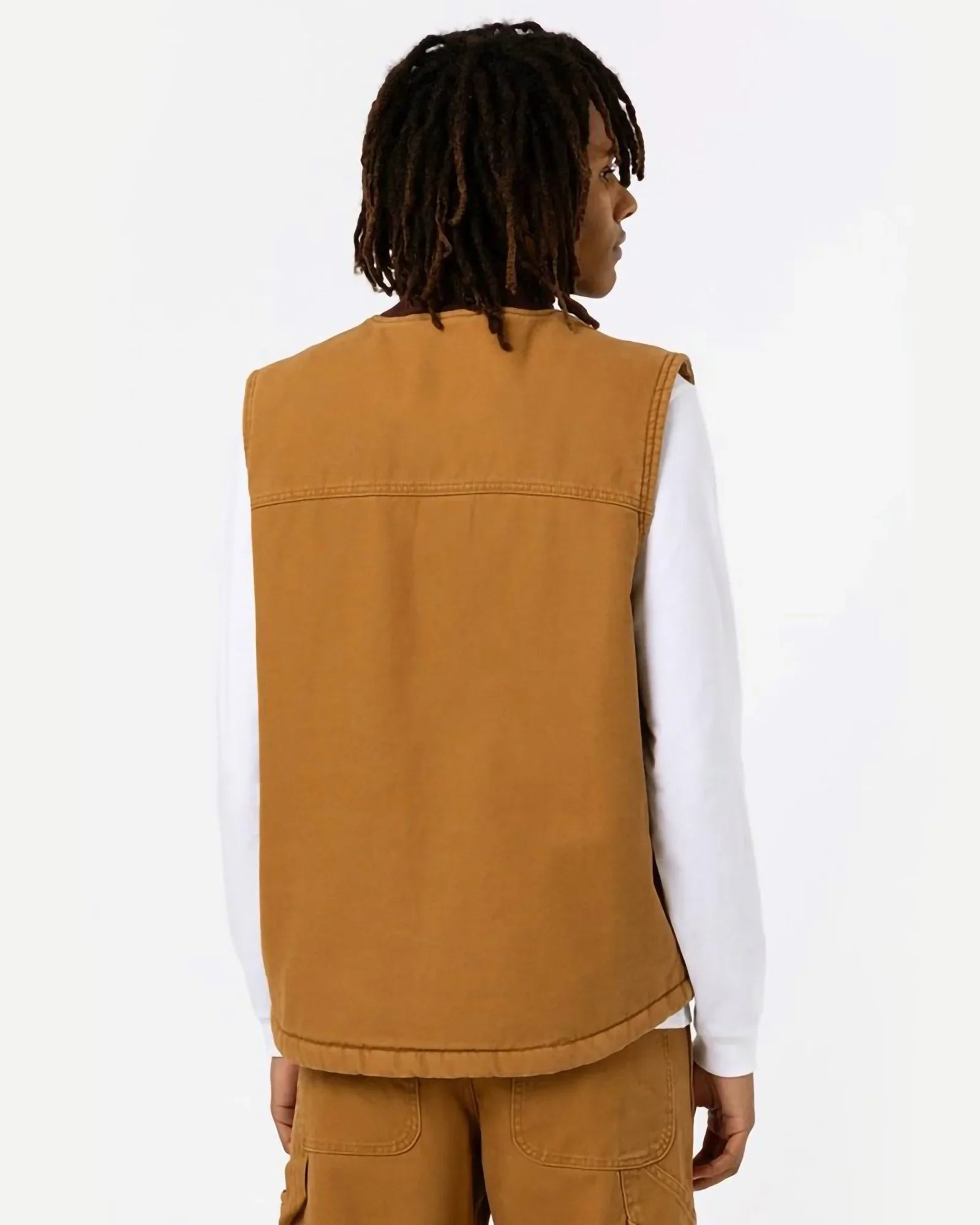 Dickies Duck Canvas Vest Stone Washed Brown