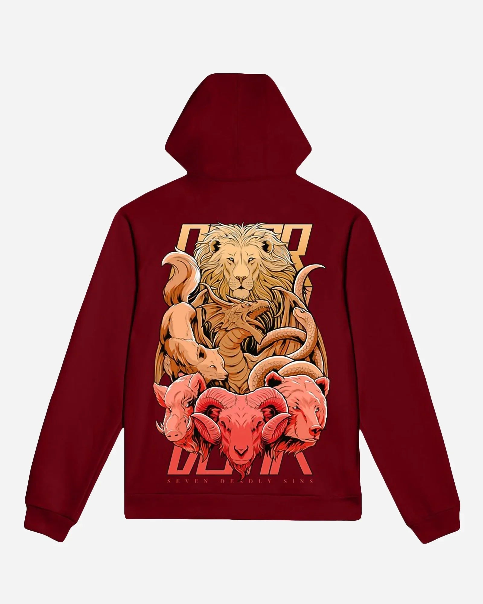 Dolly Noire 7 Deadly Sins Hoodie Bordeaux