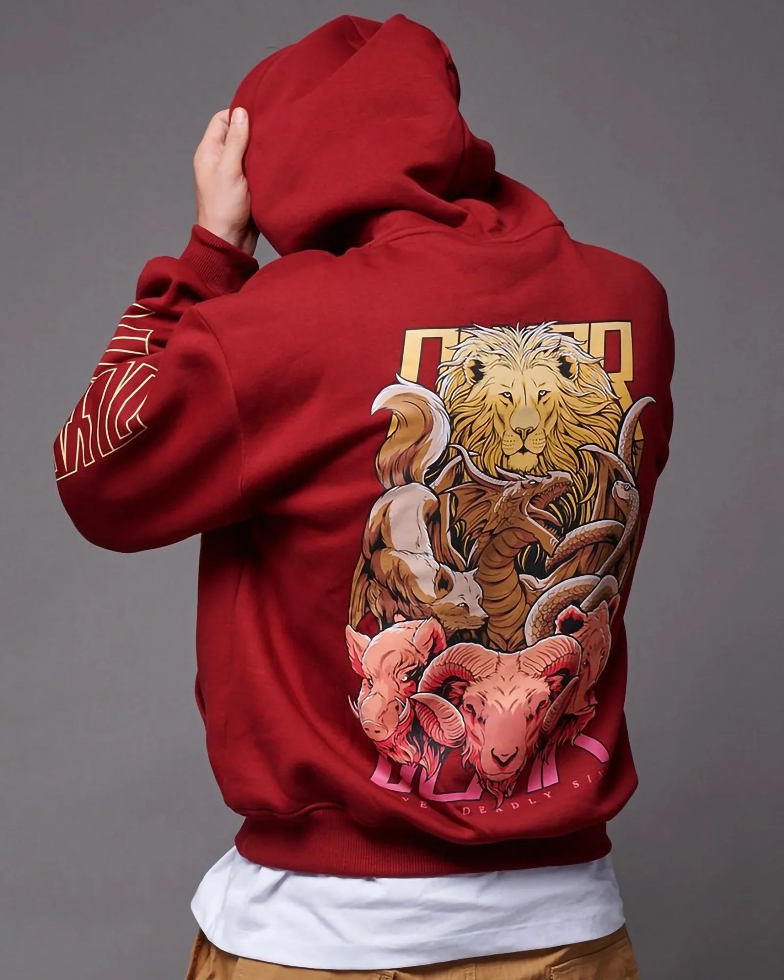 Dolly Noire 7 Deadly Sins Hoodie Bordeaux