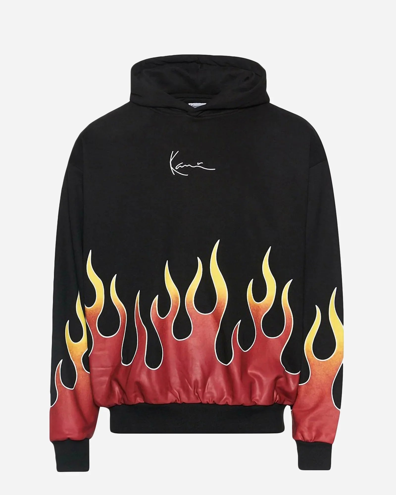 Karl Kani Kk Small Signature Flame Os Hoodie Black