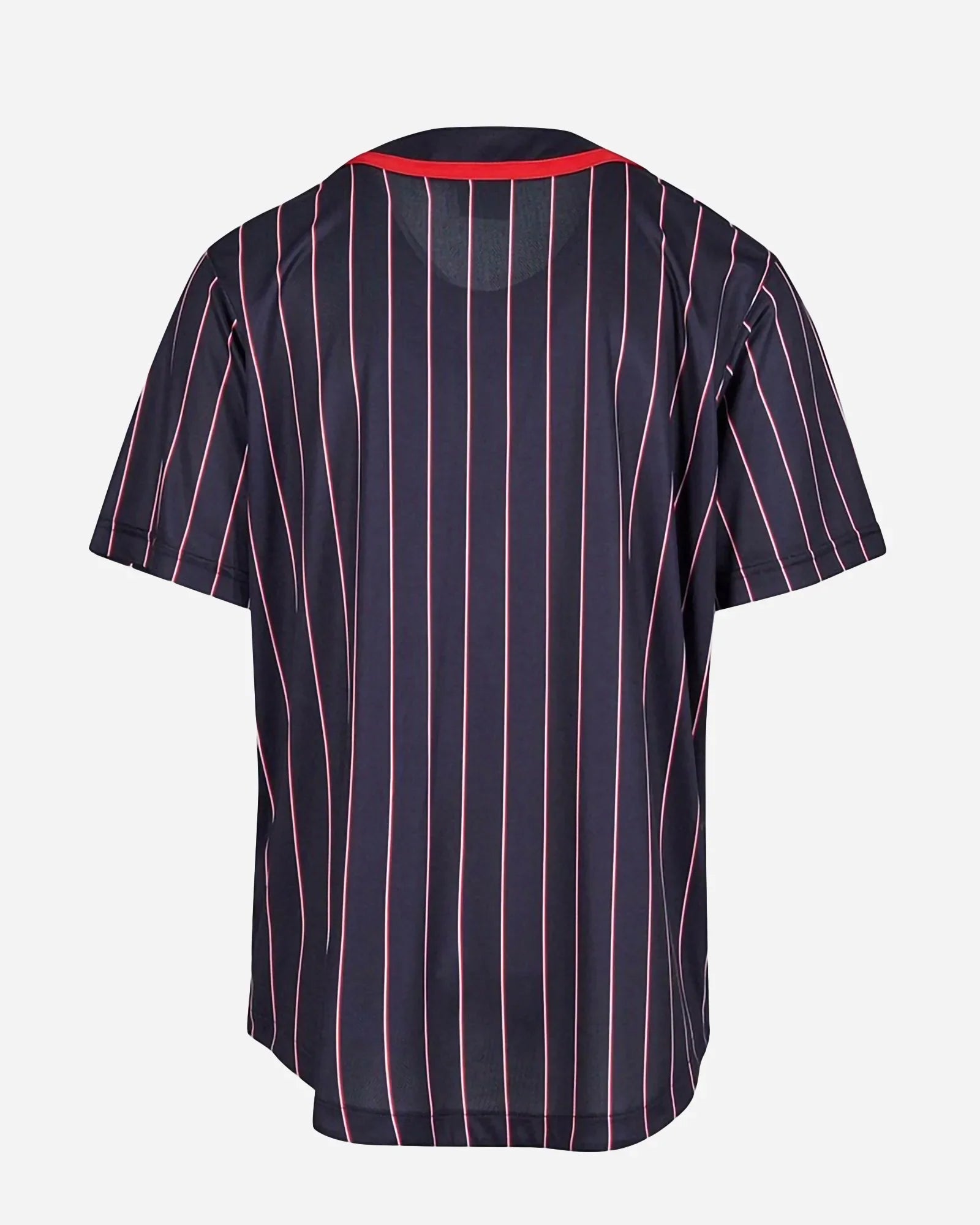 Karl Kani Kk Serif Pinstripe Baseball Shirt Black/red/white