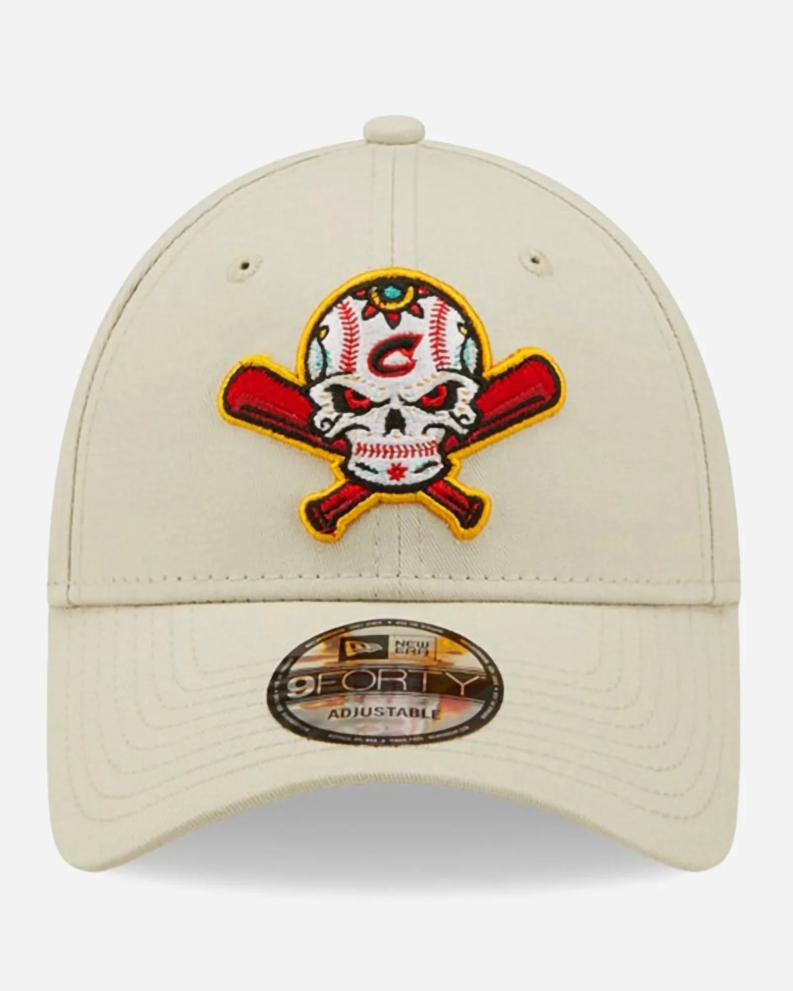 New Era 9forty Minor League Columbus Clippers Skull Cream