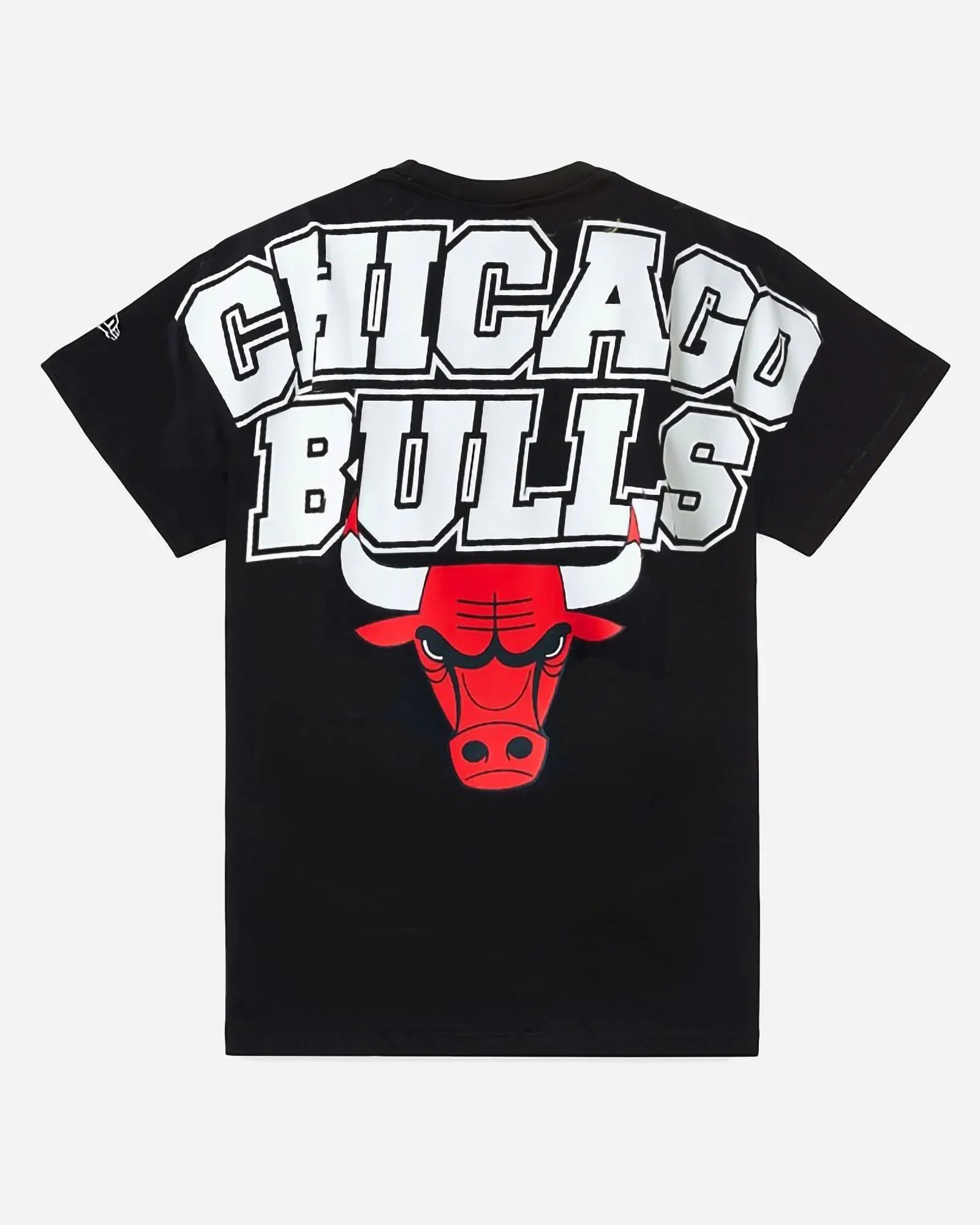 New Era Nba Chicago Bulls Large Graphic Tee Black