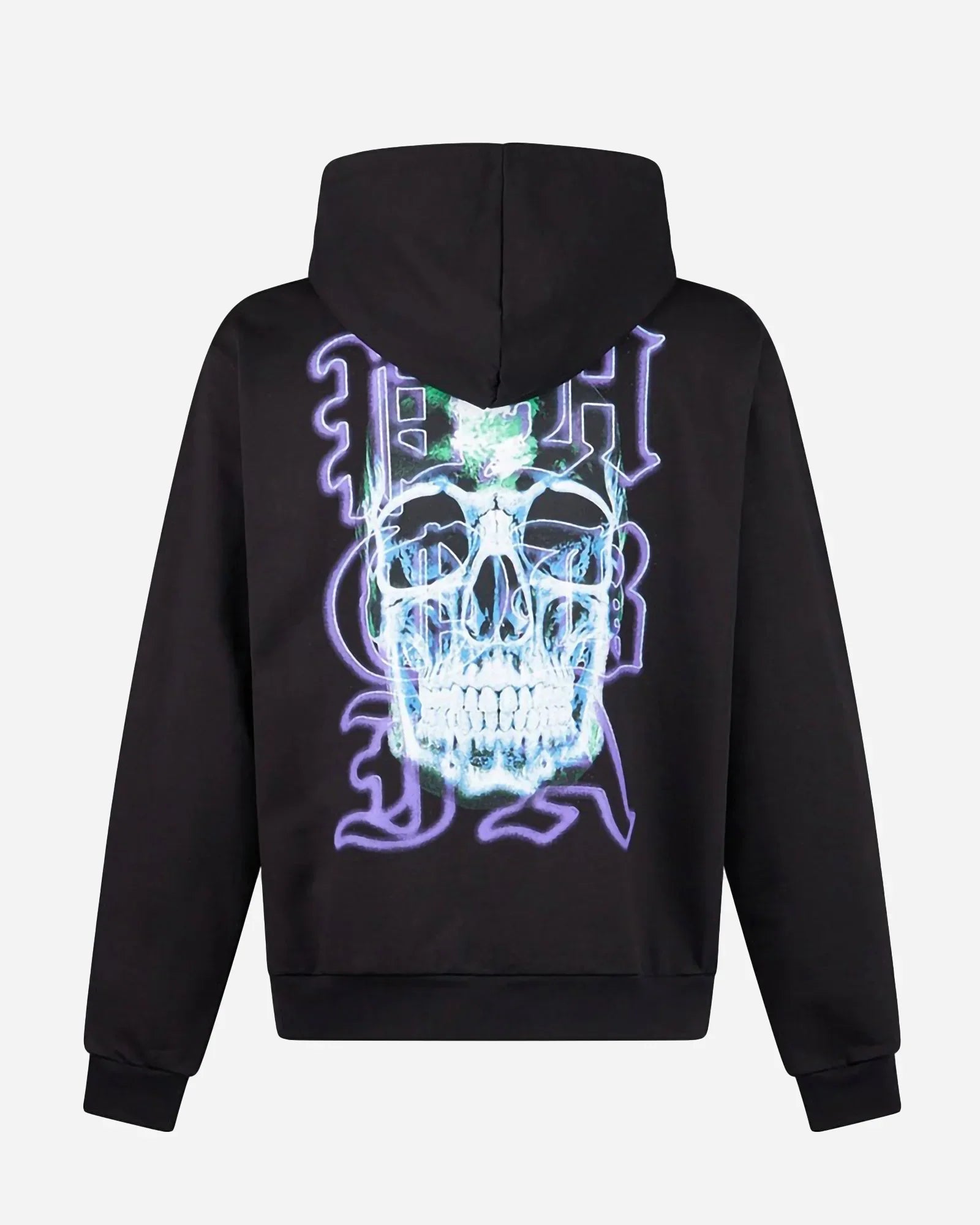 Phobia Black Hoodie With Skull Print