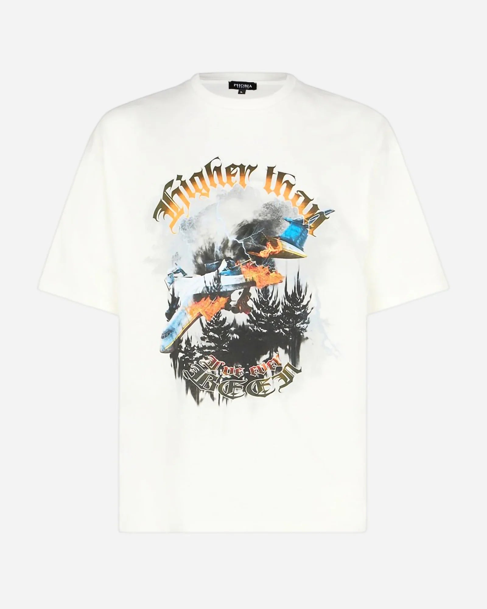 Phobia X Emis Killa Plane Print White T-shirt