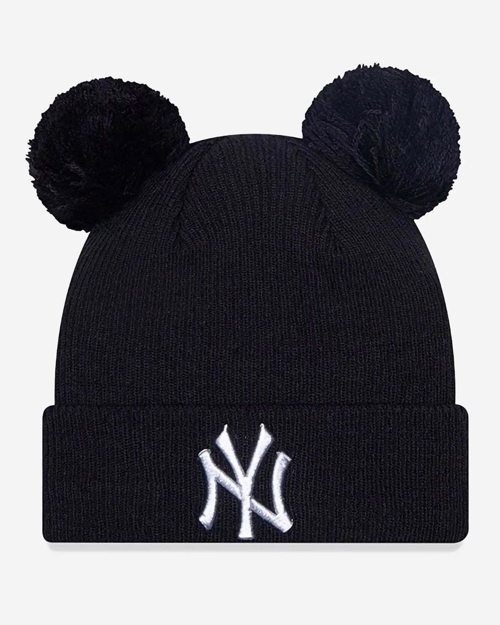 New Era Womens Pom Pom Metallic Logo New York Yankees Silver/black