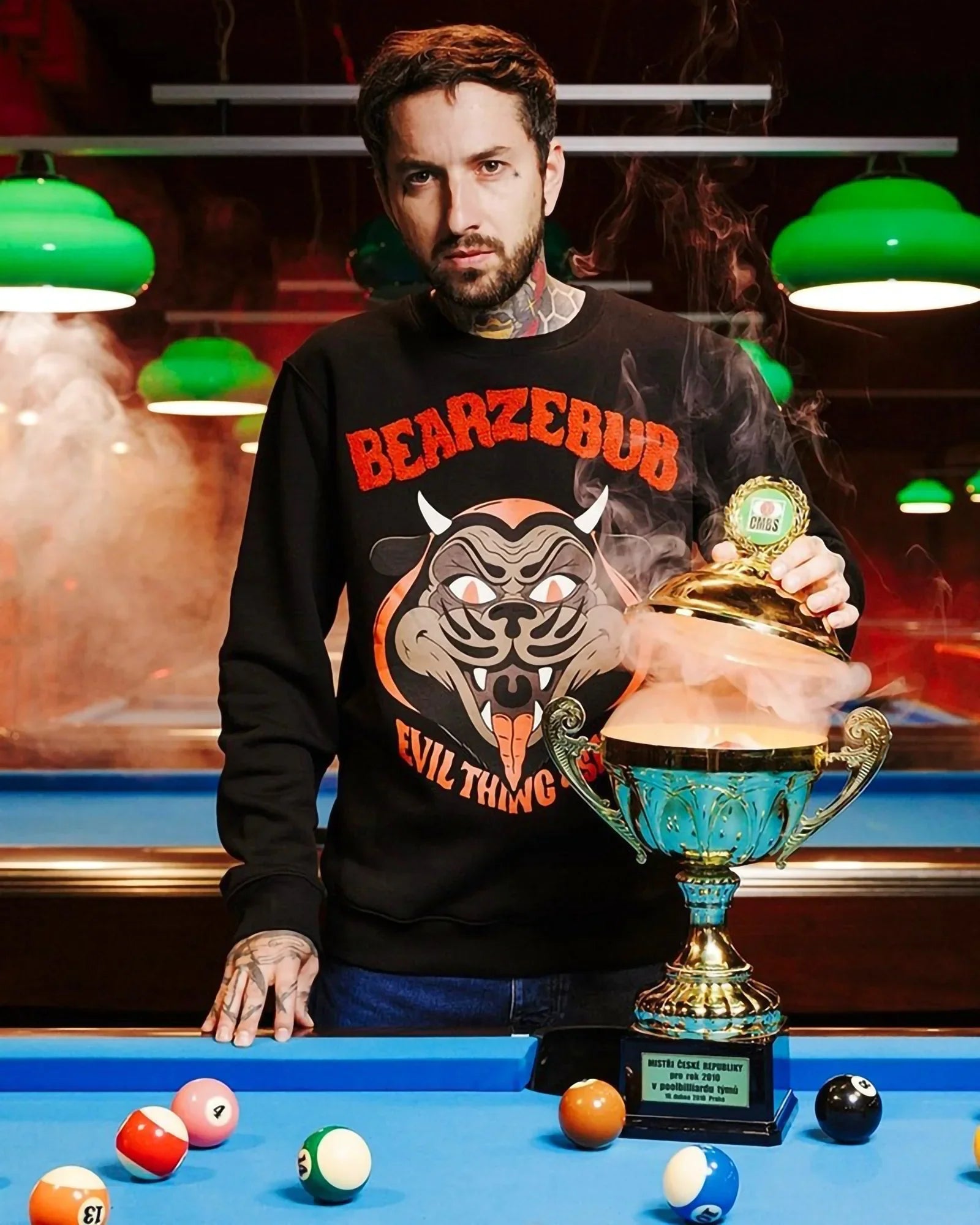 The Dudes Bearzebub Crewneck Black