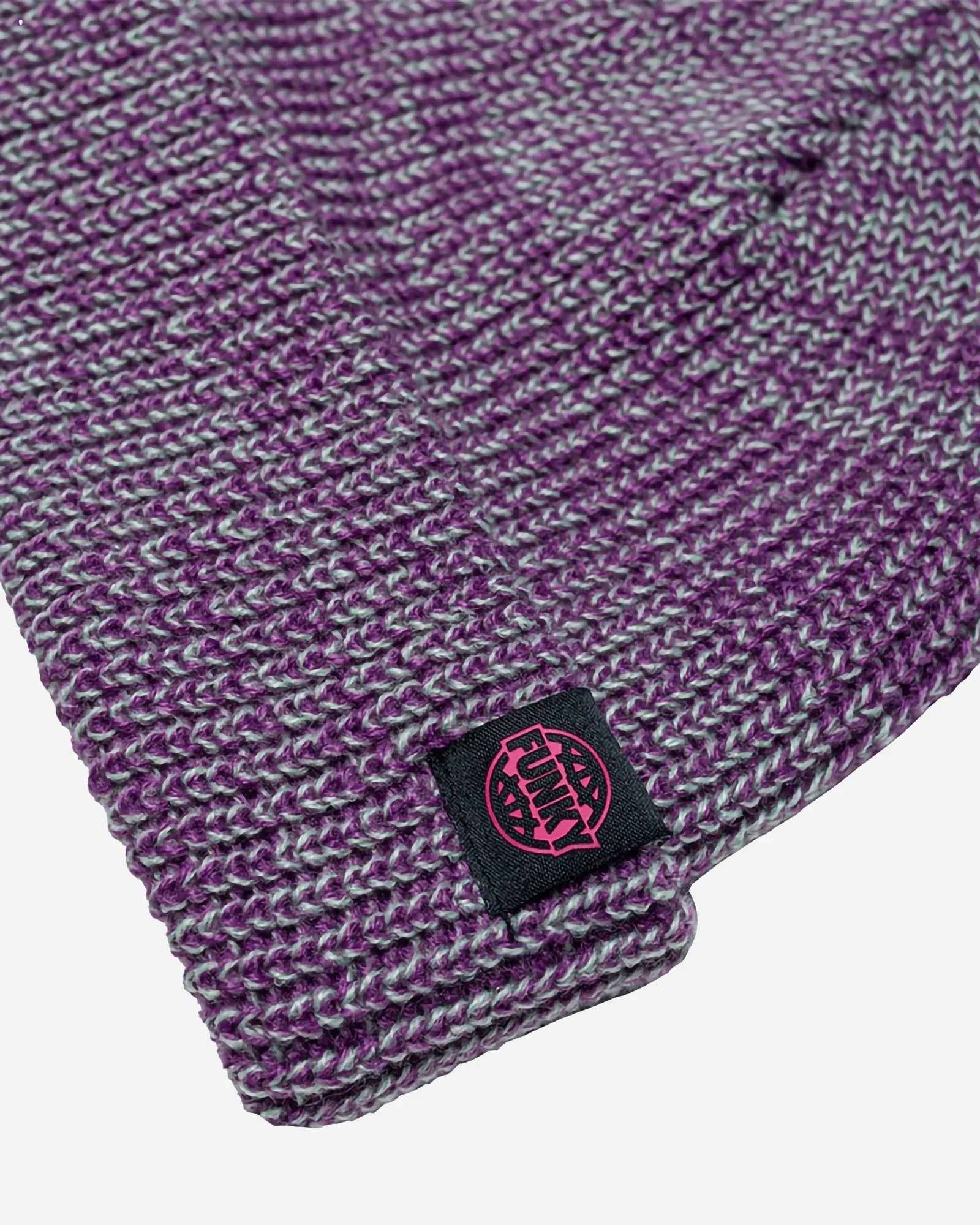 Funky Short Beanie Purple / Green