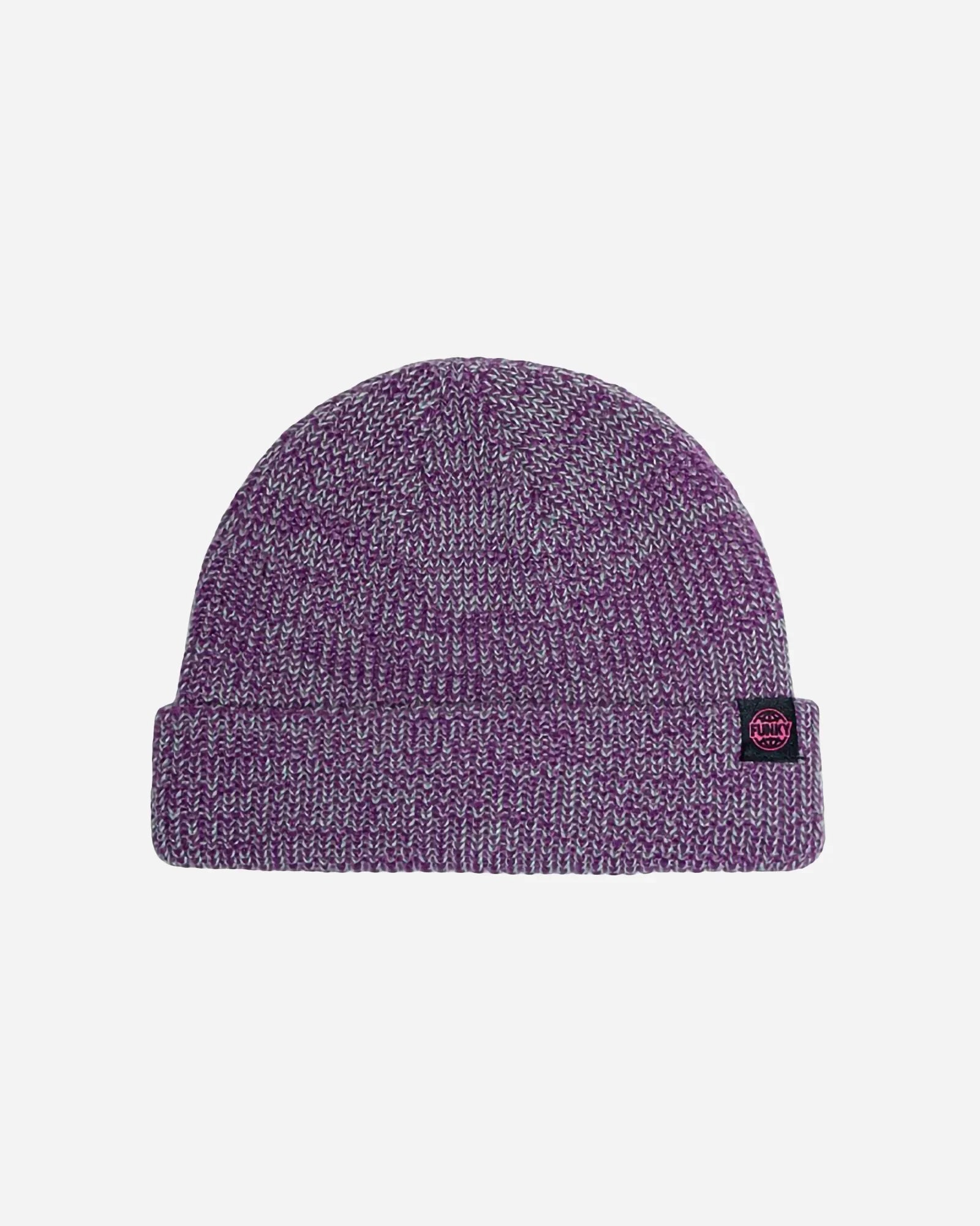 Funky Short Beanie Purple / Green