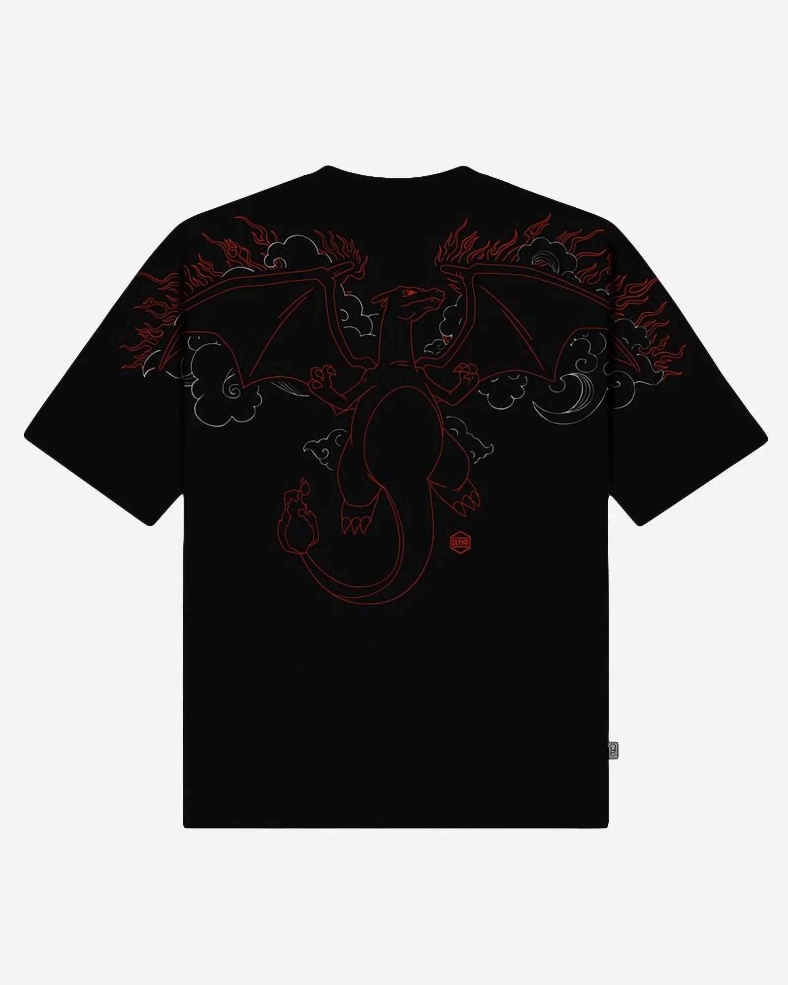 Dolly Noire Charizard Over Kimono Tee Black