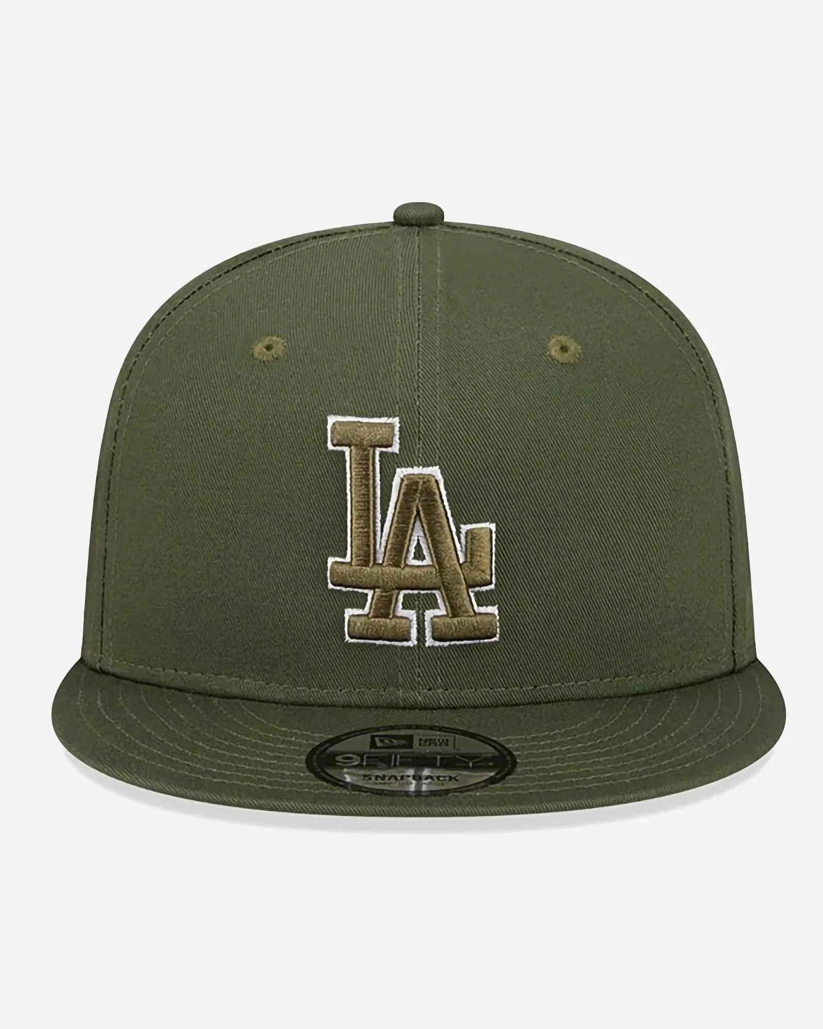 New Era 9fifty Los Angeles Dodgers Side Patch Script Olive Green