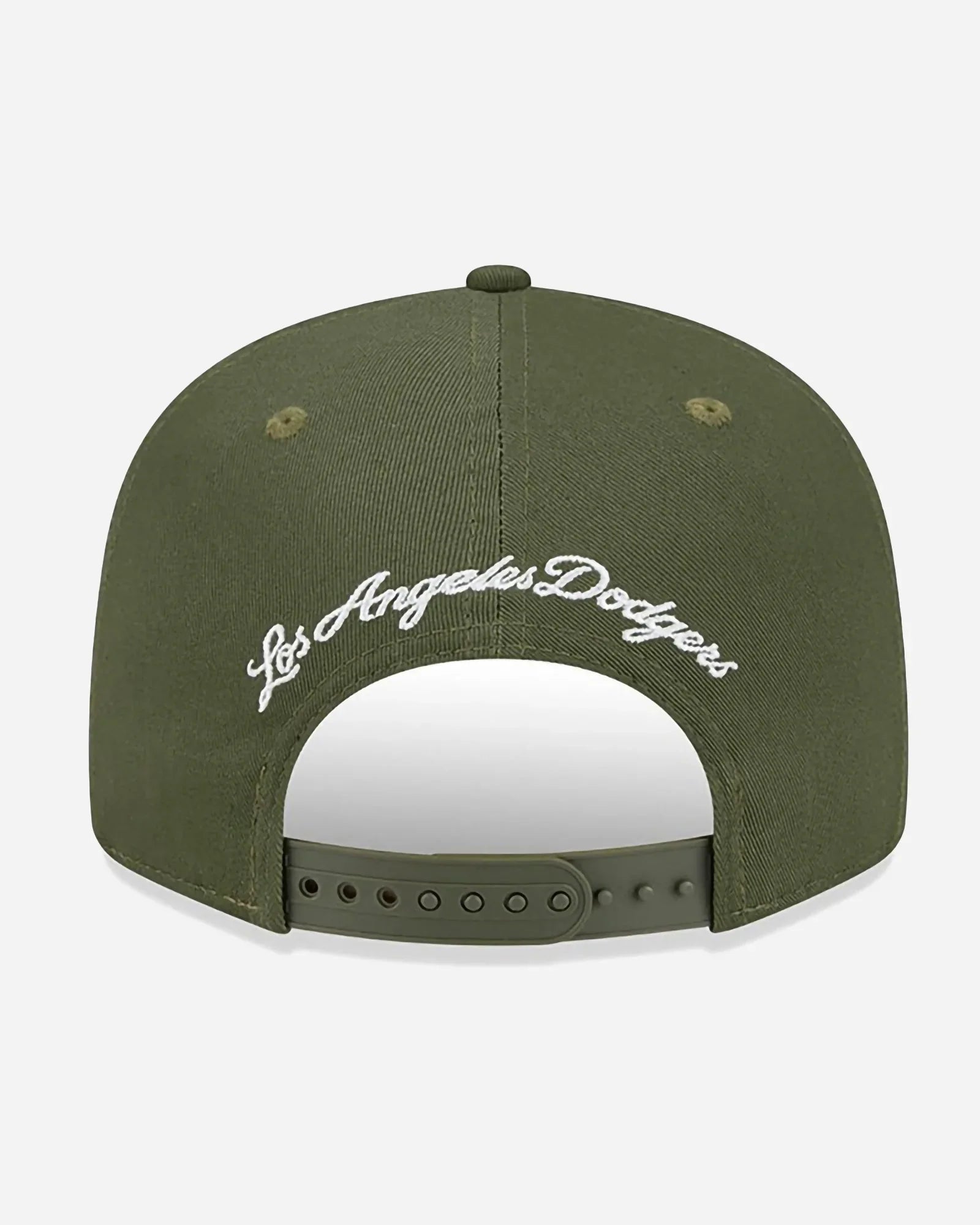 New Era 9fifty Los Angeles Dodgers Side Patch Script Olive Green