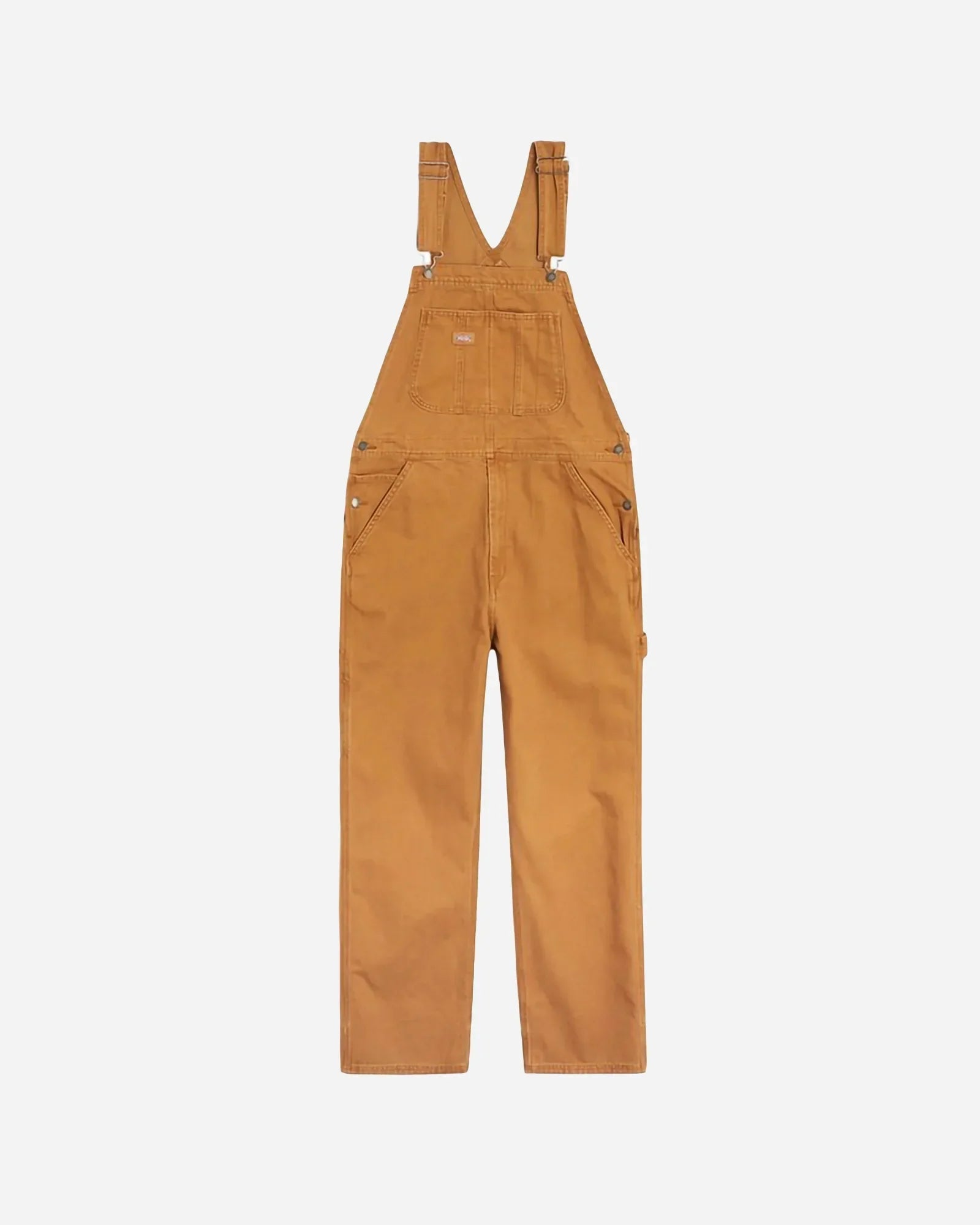 Dickies Duck Canvas Salopette Bib Stone Washed Brown