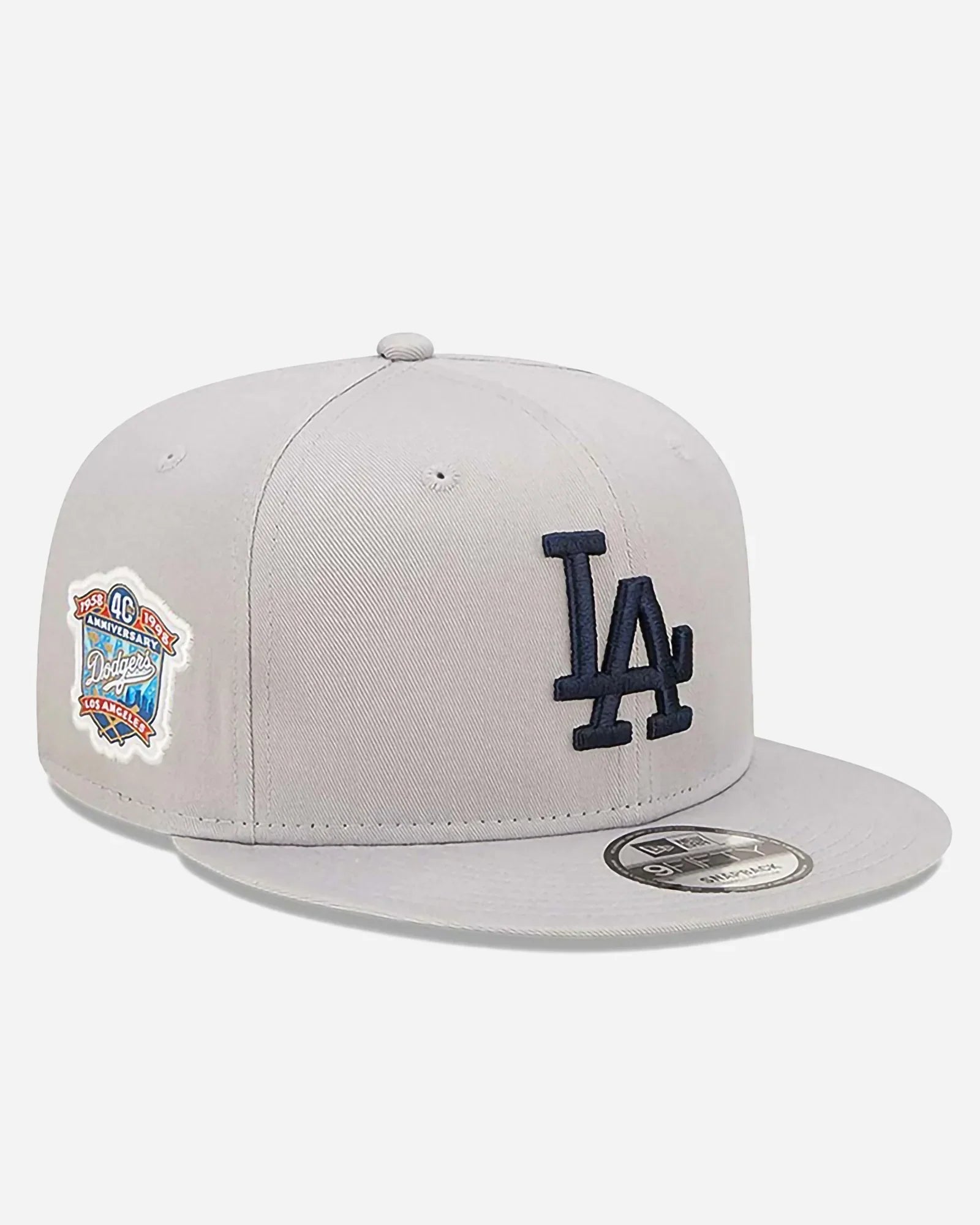 New Era 9fifty Snapback Side Patch Los Angeles Dodgers Light Grey