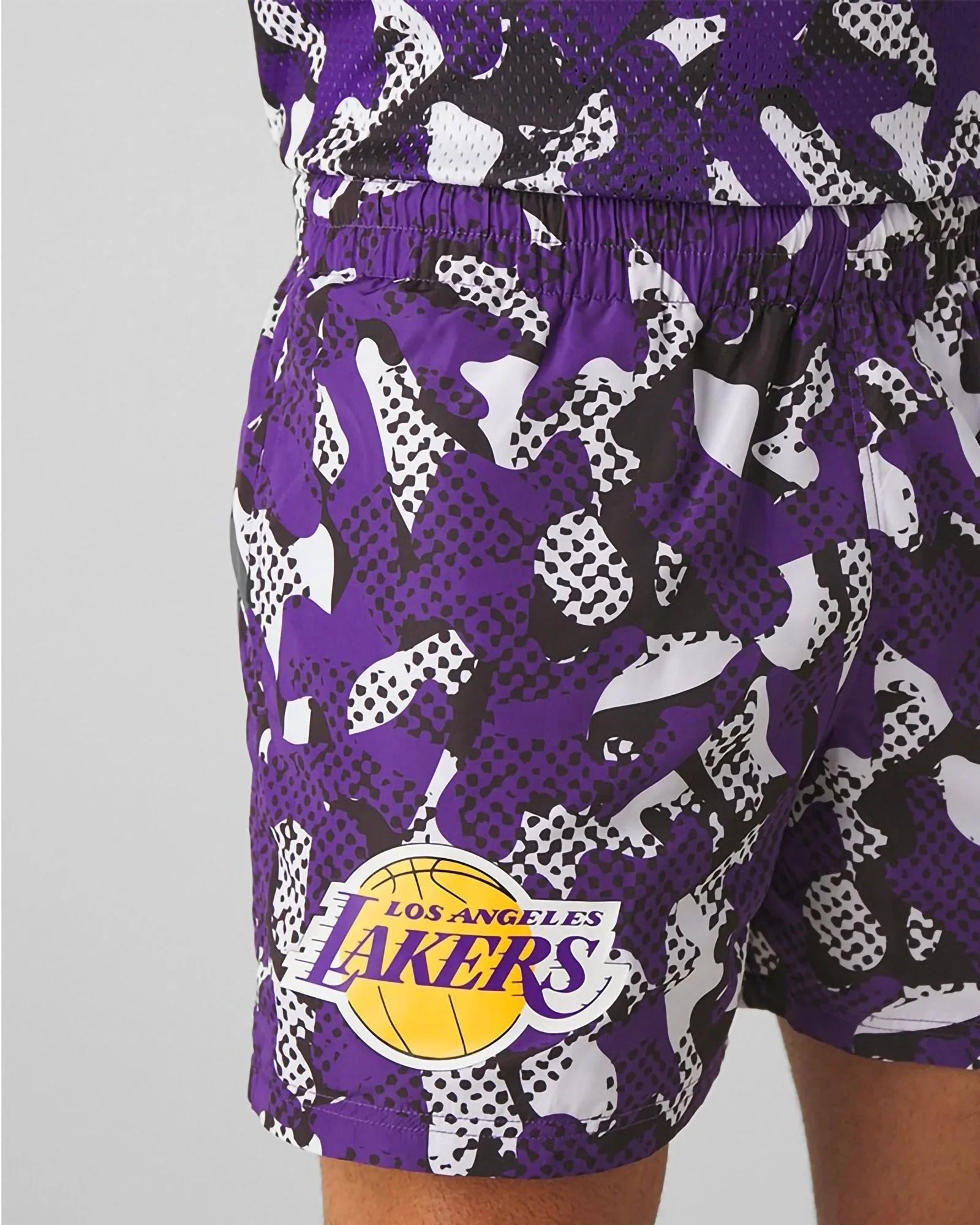 New Era Nba La Lakers Shorts All Over Print Viola