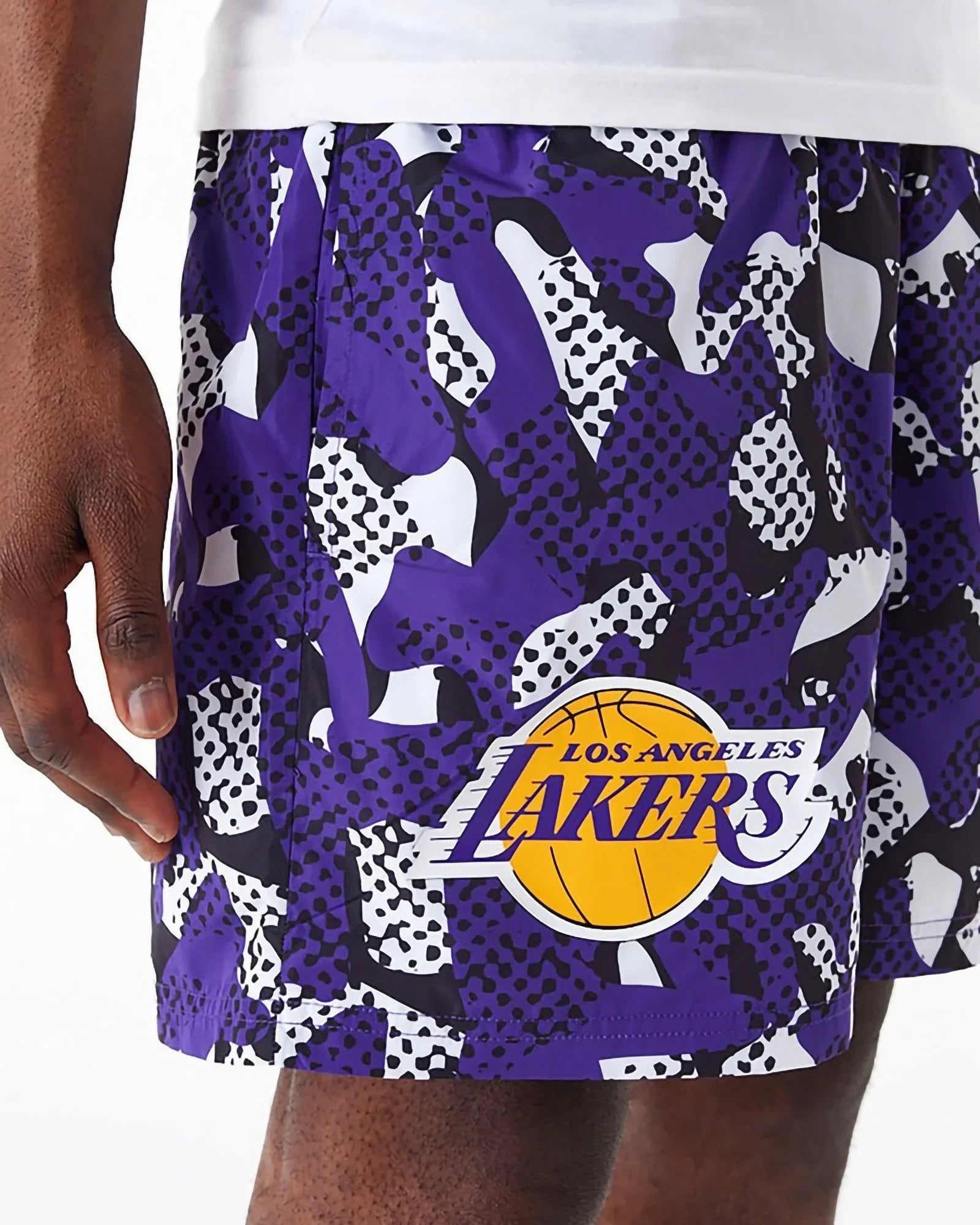 New Era Nba La Lakers Shorts All Over Print Viola