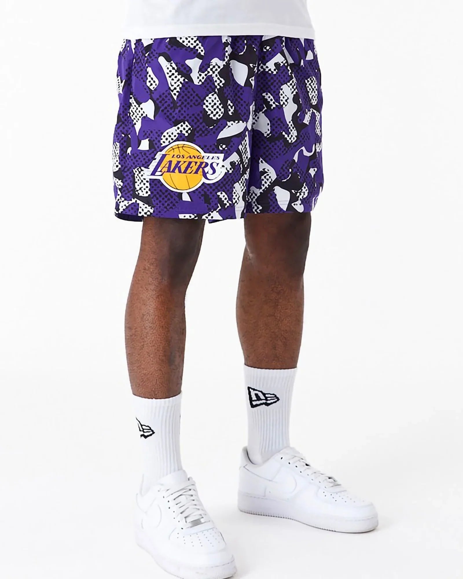 New Era Nba La Lakers Shorts All Over Print Viola