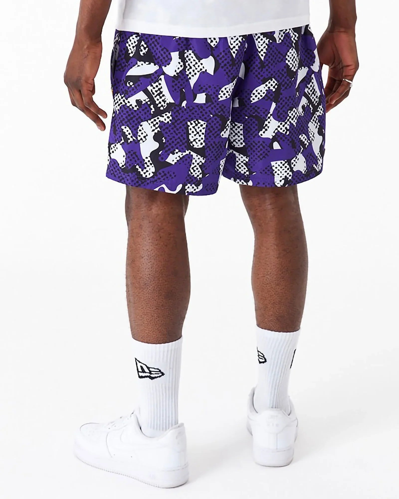 New Era Nba La Lakers Shorts All Over Print Viola