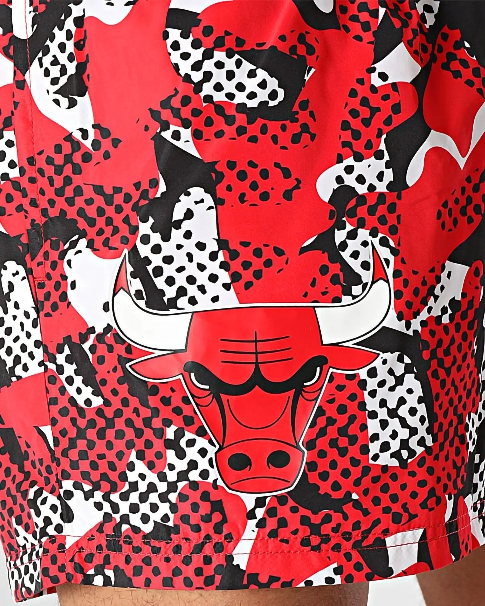 New Era Nba Chicago Bulls Shorts All Over Print Red