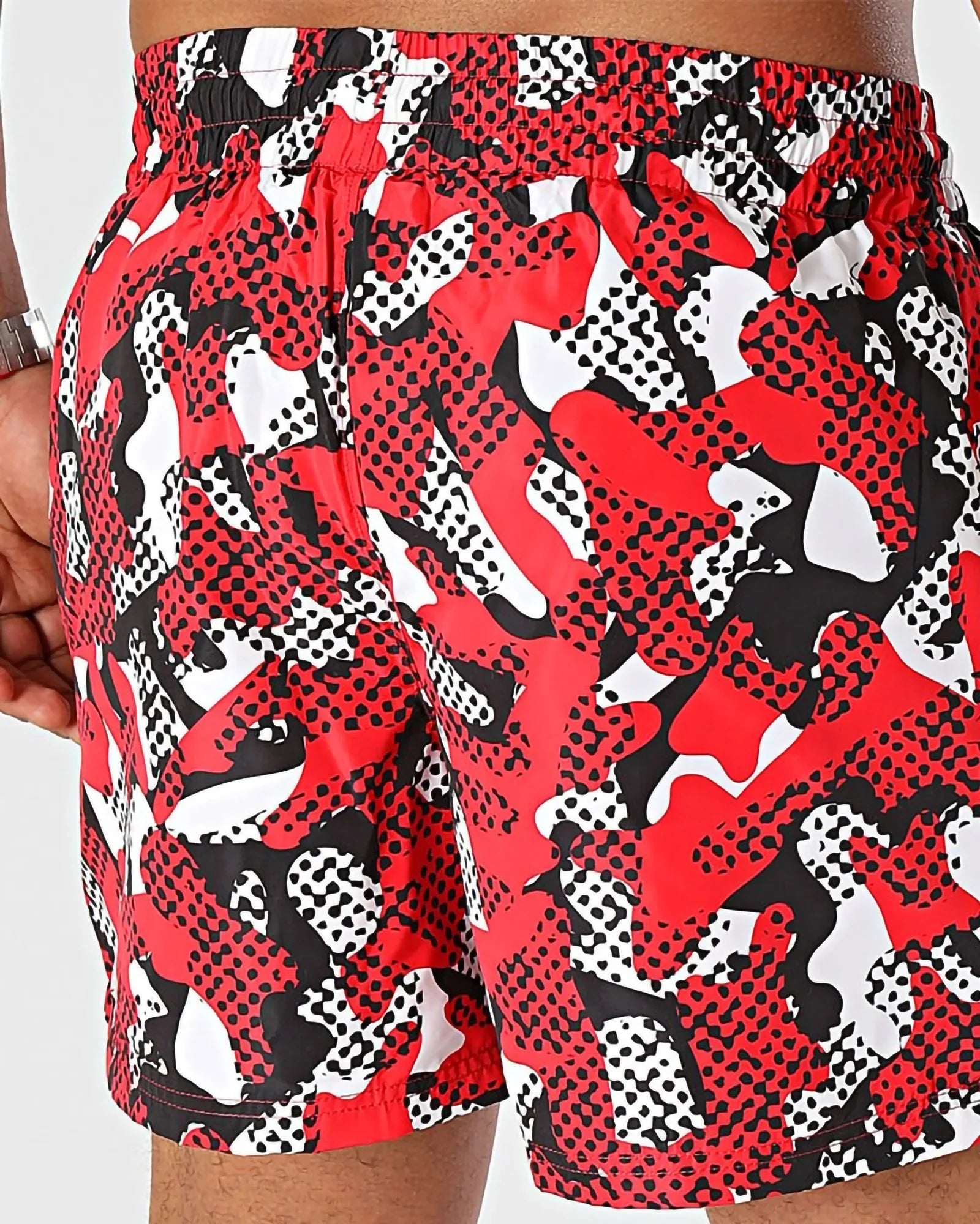 New Era Nba Chicago Bulls Shorts All Over Print Red