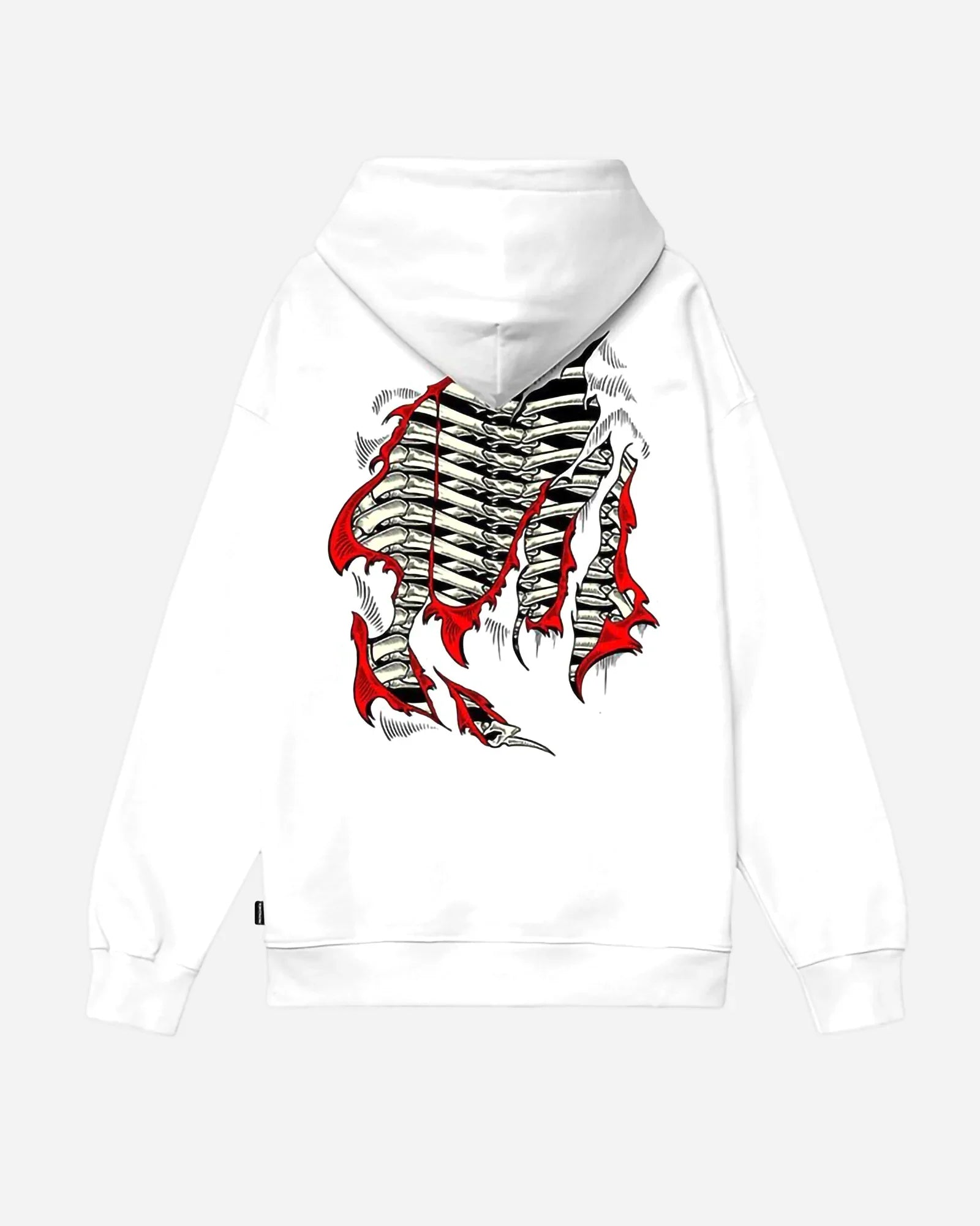 Propaganda Ribs Scrub Hoodie White