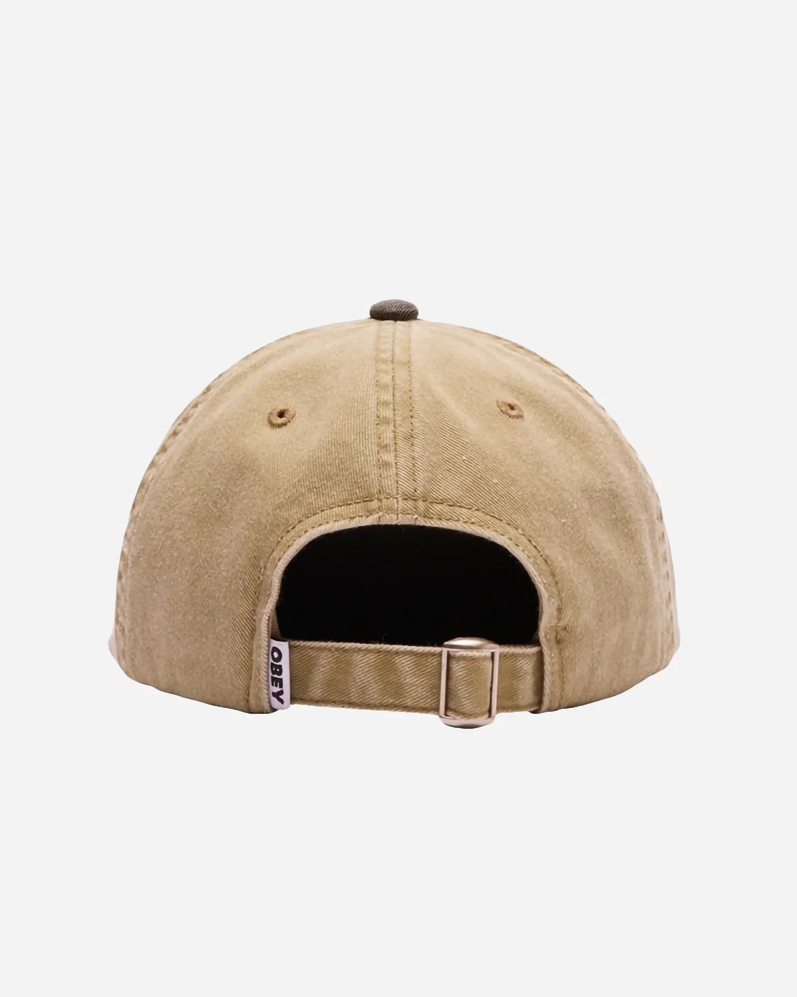 Obey Cappello Pigment 2 Tone Lowercase 6 Panel Strapback Khaki