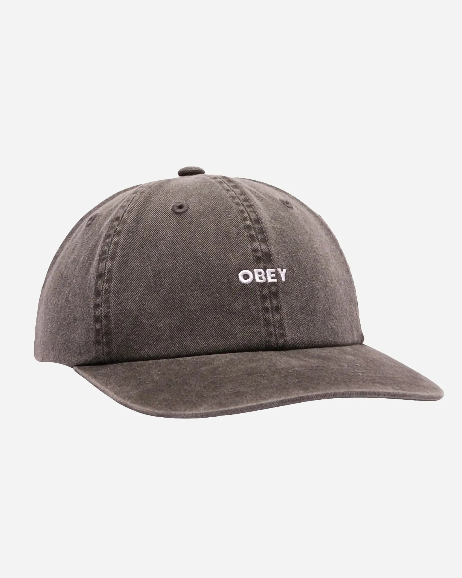 Obey Cappello Pigment Lowercase 6 Panel Strapback Black