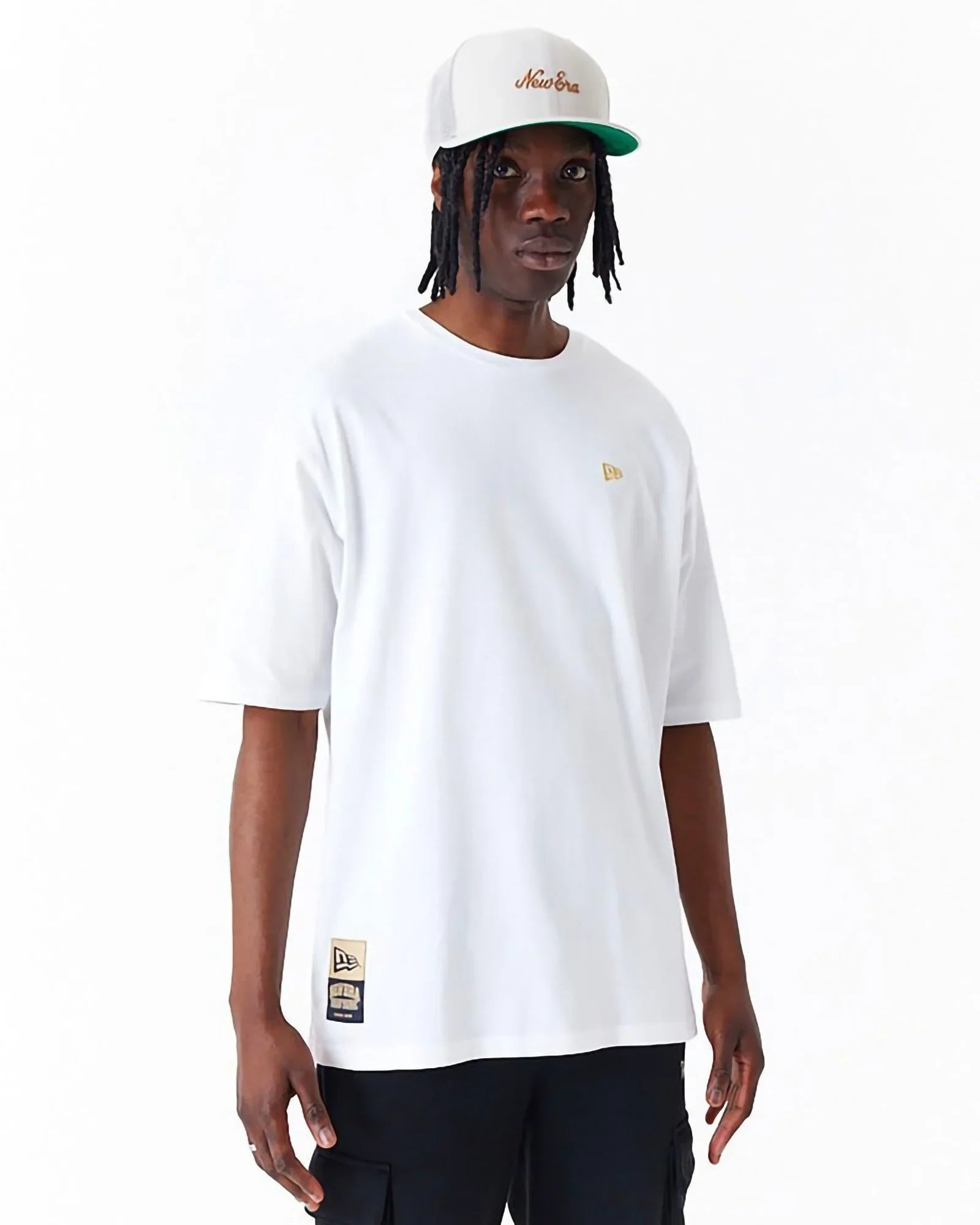 New Era Sticker Oversize Tee White