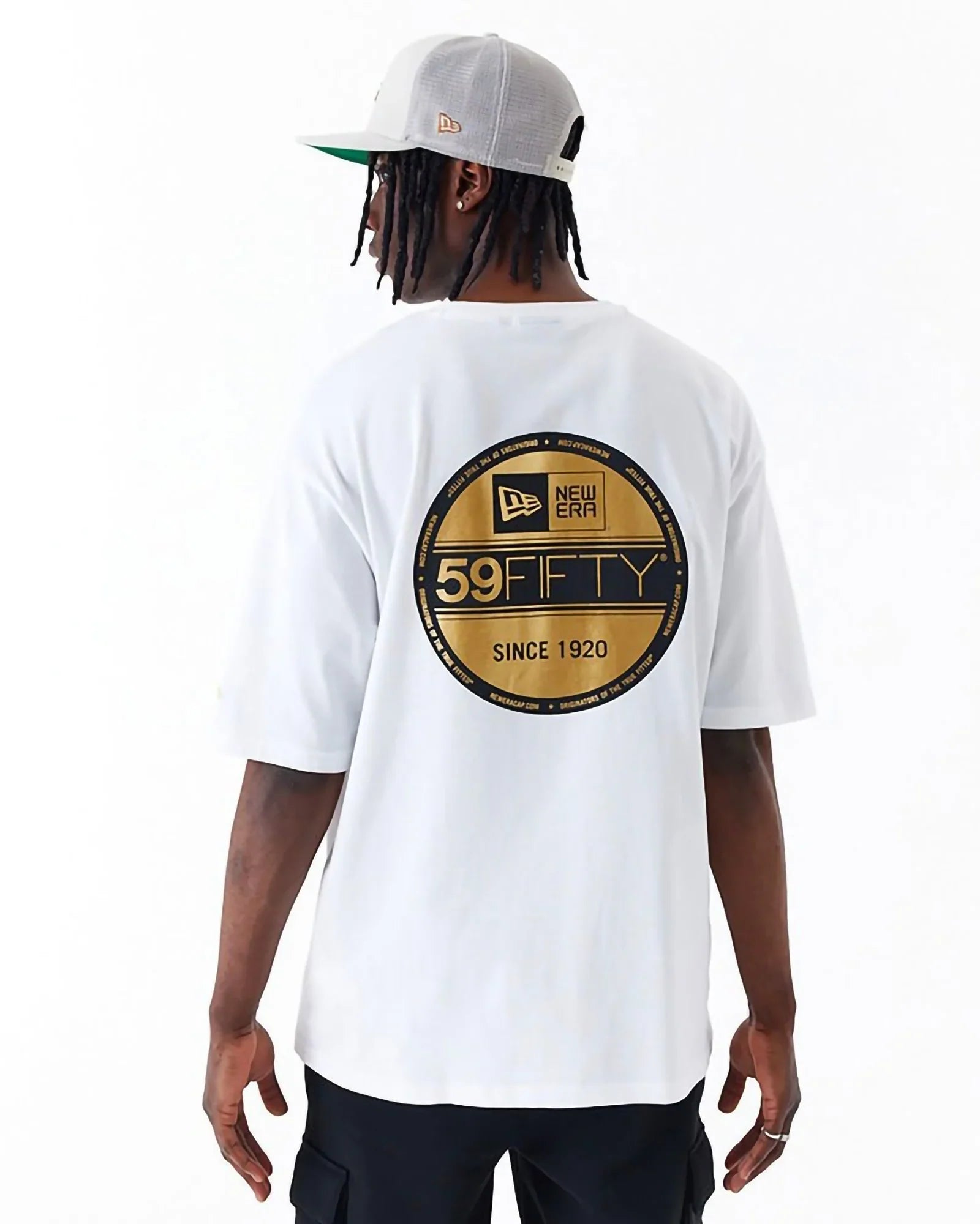 New Era Sticker Oversize Tee White