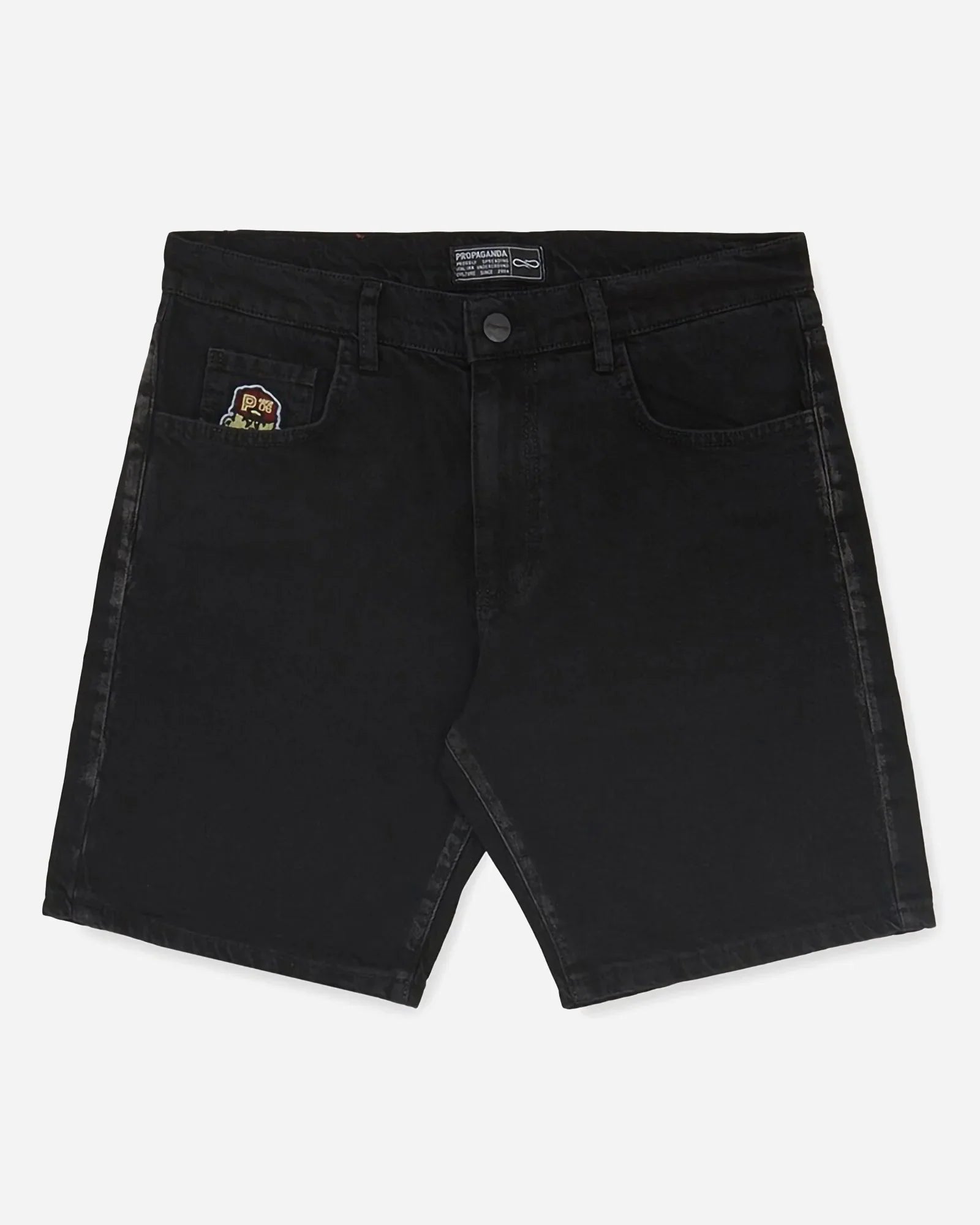 Propaganda Baseball Denim Shorts Black