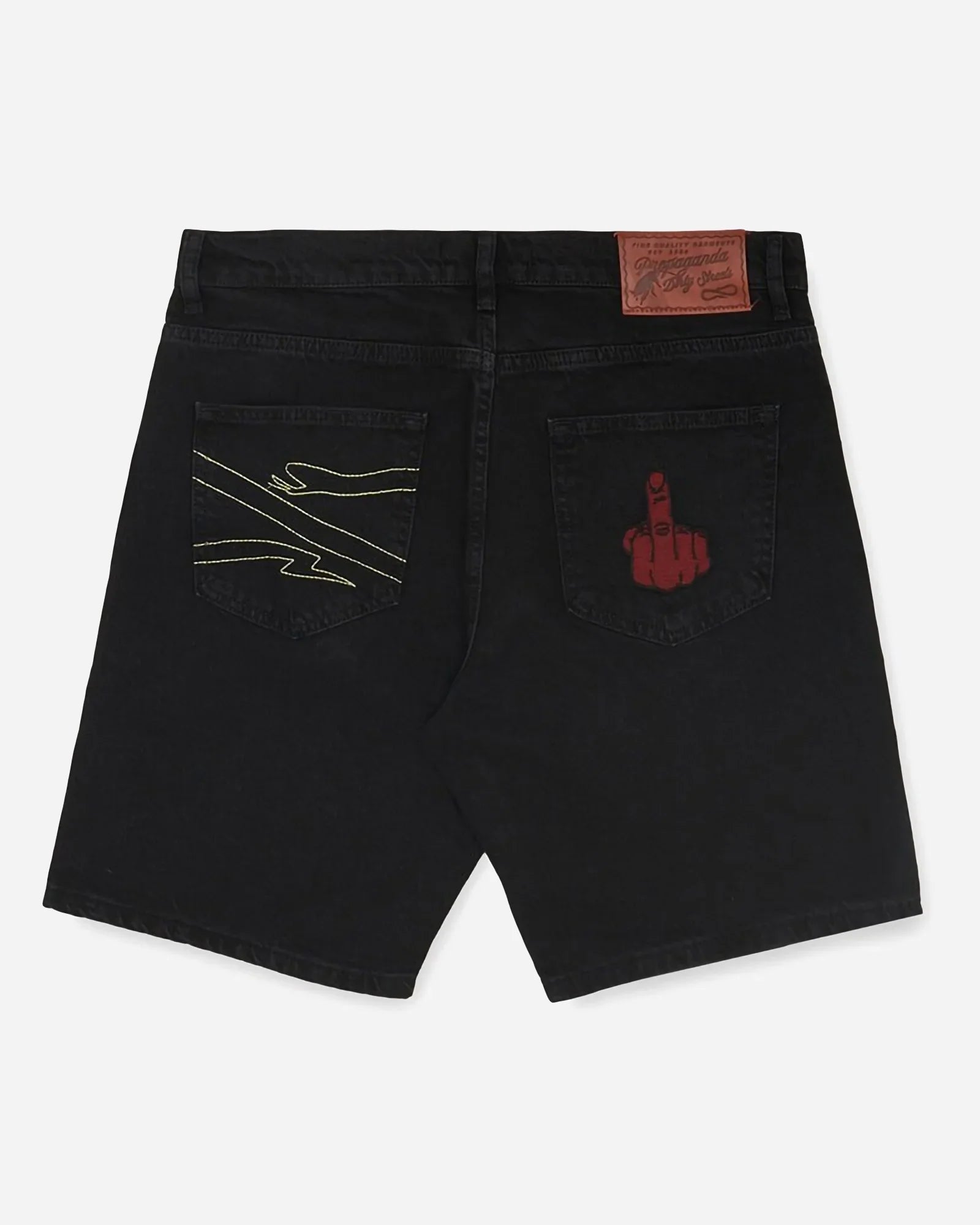 Propaganda Baseball Denim Shorts Black