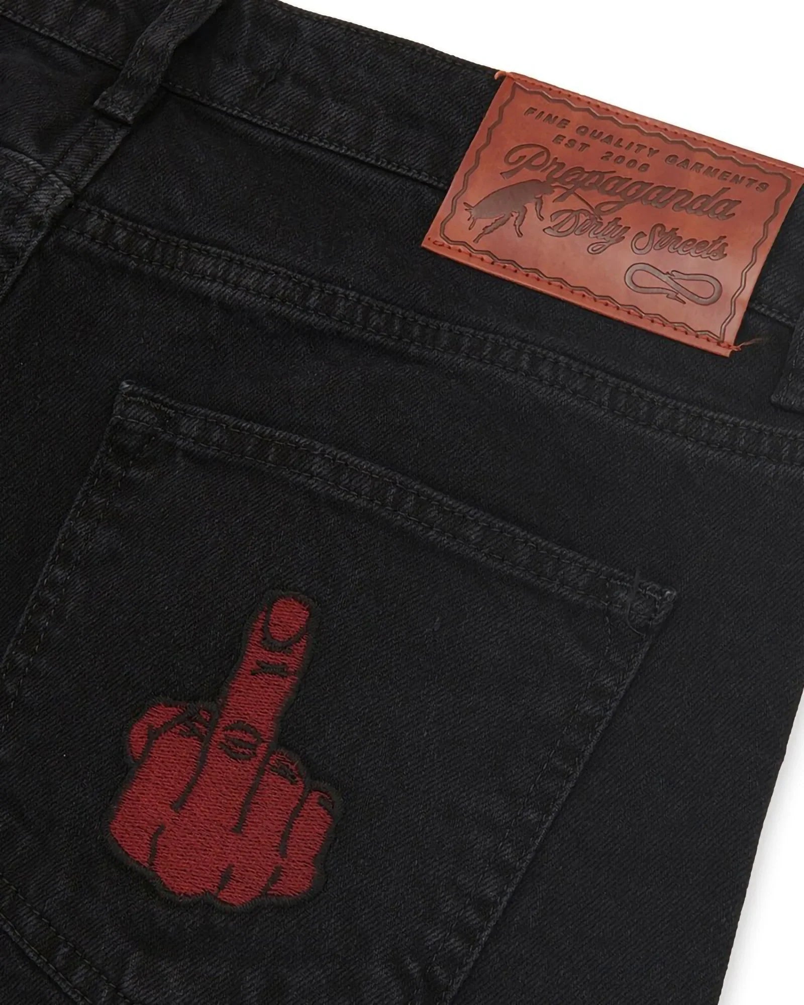 Propaganda Baseball Denim Shorts Black